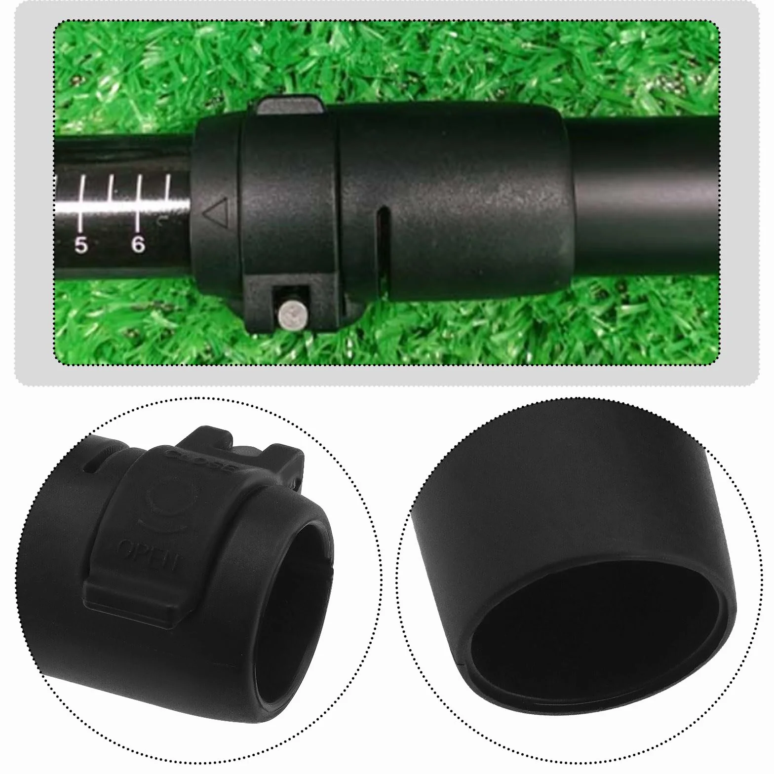 Pezzi di ricambio per fibbia regolabile morsetto a sgancio rapido SUP 70x33mm nero