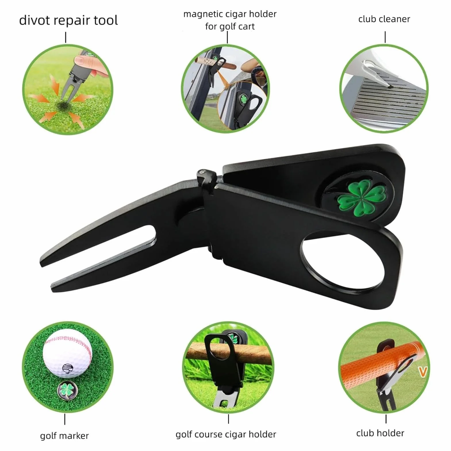 Strumento di riparazione Divot per golf, supporto sigarette a forma di pallina, accessori multiuso