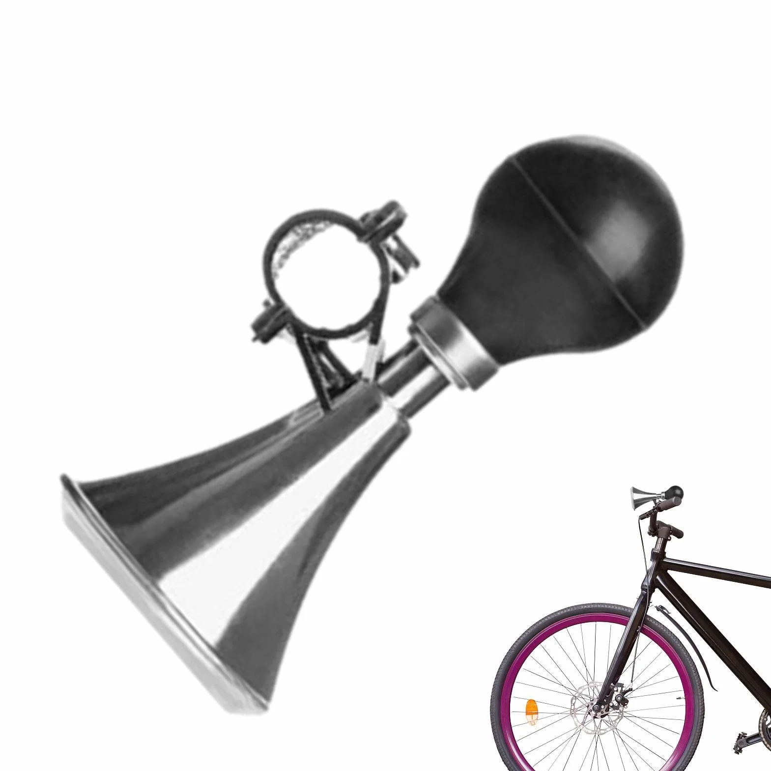 Clacson per Bici Manuale Gomma Compressione Tromba Retrò Vintage Classico Hooter