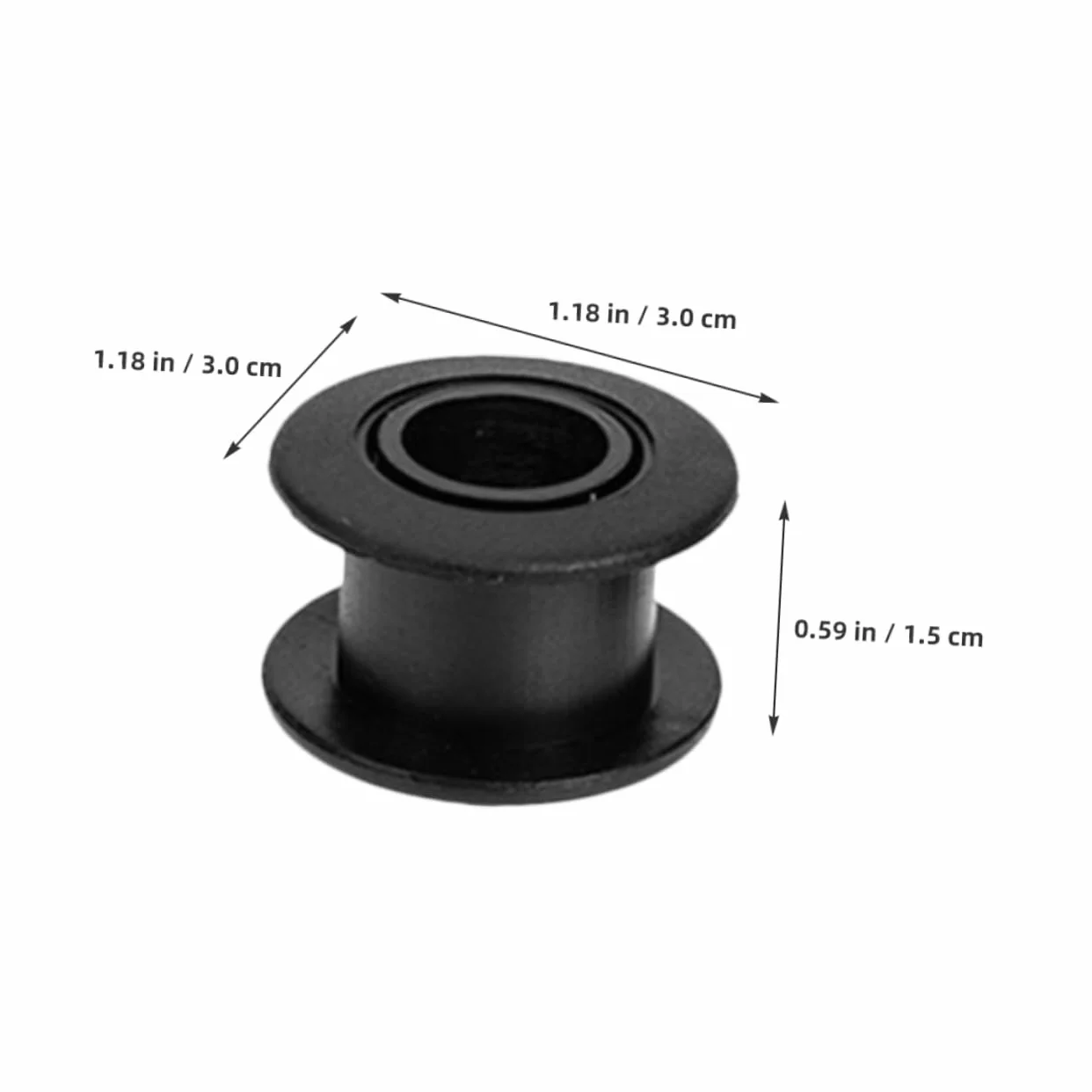 Boccole Calcio Balilla ABS Nero Set 16 Pezzi Foro 12mm Alta Durabilità