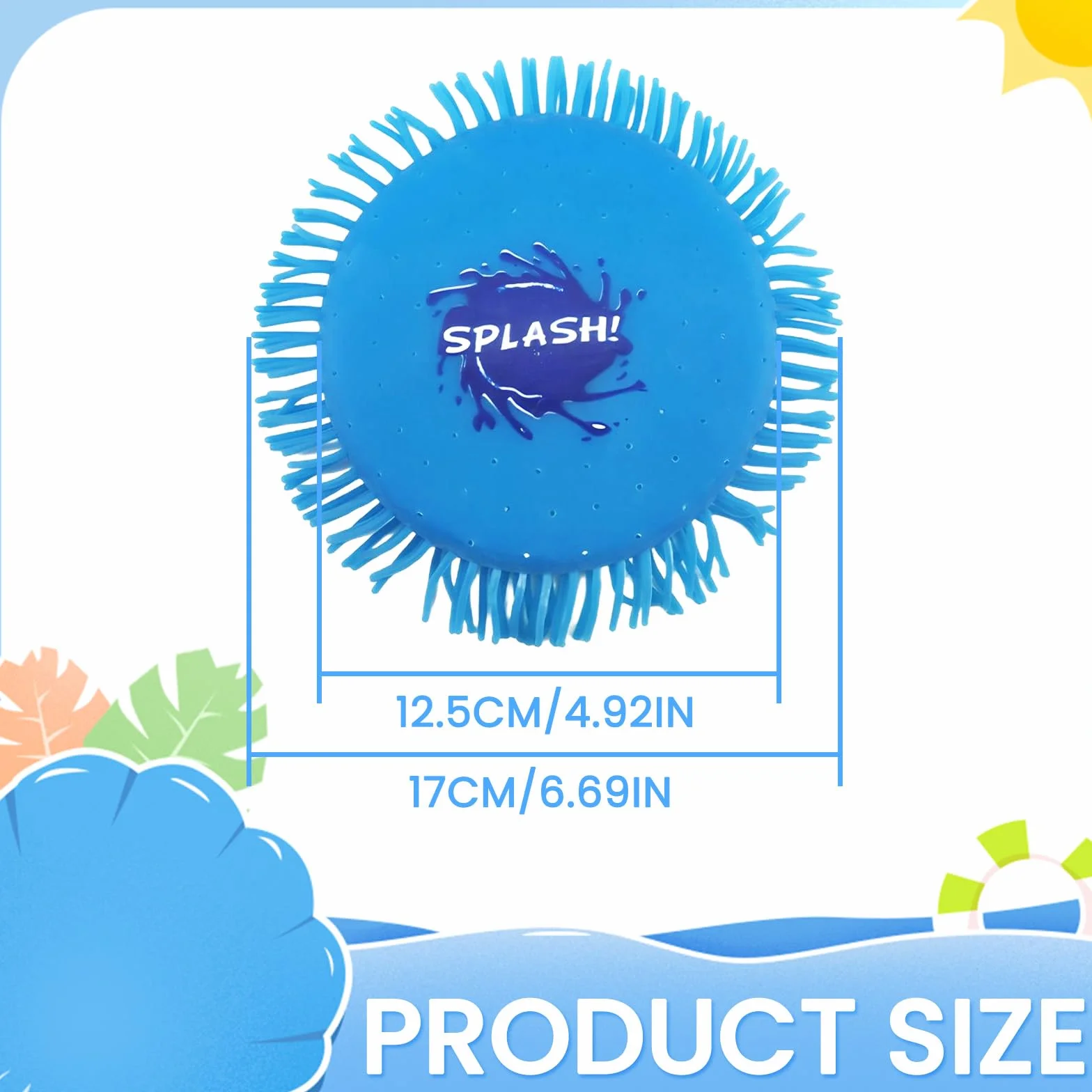 Frisbee ad Acqua Riutilizzabile 3 Pezzi Ø17cm per Piscina Spiaggia Bambini Adulti