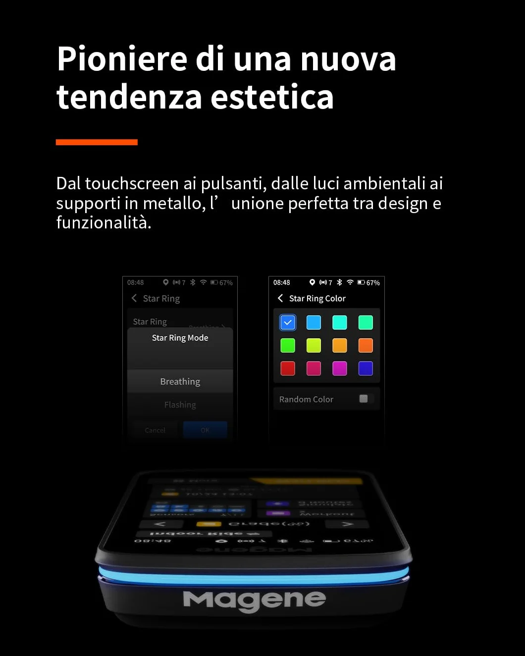 Magene C706 GPS Ciclocomputer Navigazione Cartografica Touchscreen 3,3" Dual-Band