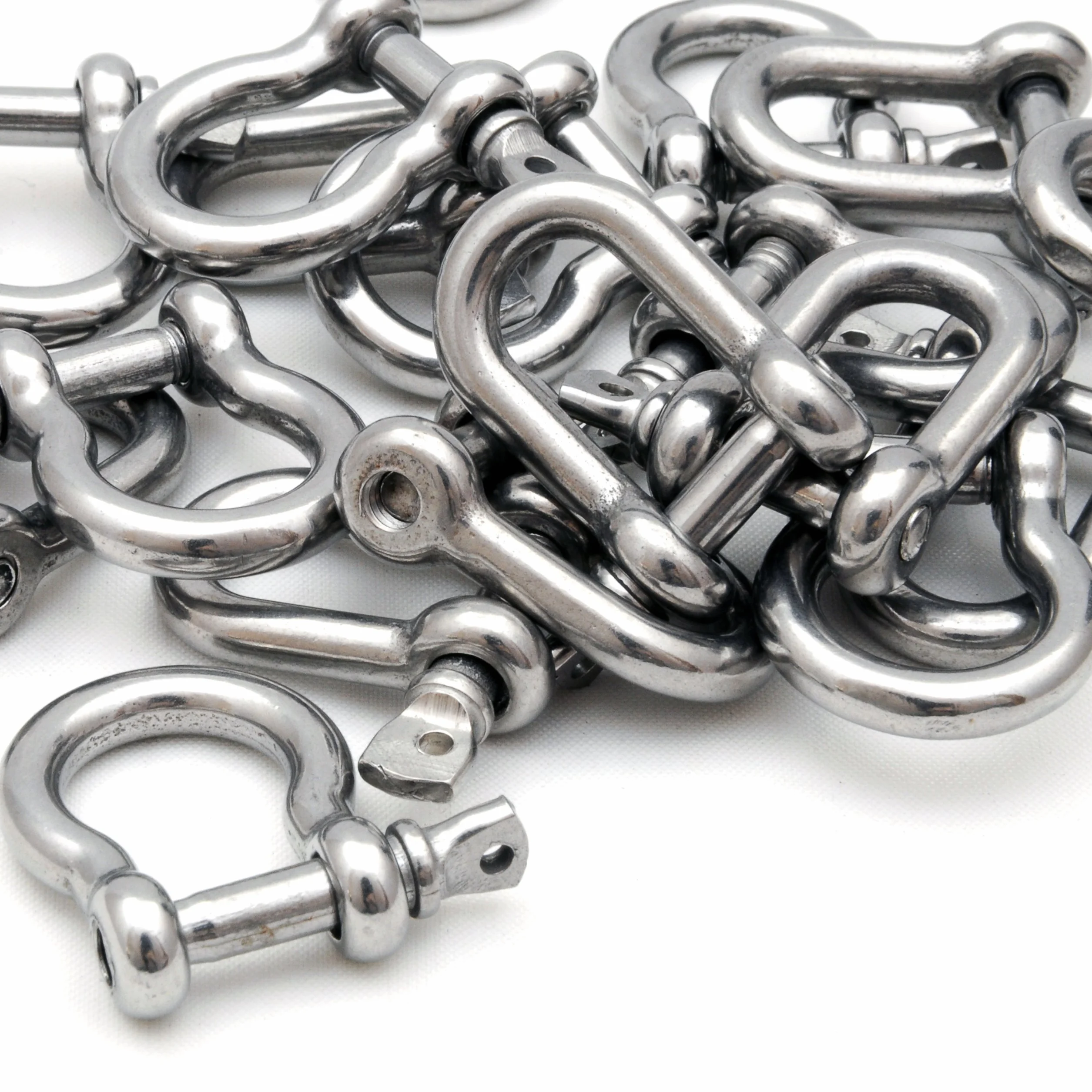 Ganzoo grilli a U acciaio argento M 33 x 20 mm apertura 21 x 10 mm spessore 5 mm per bracciali Paracord