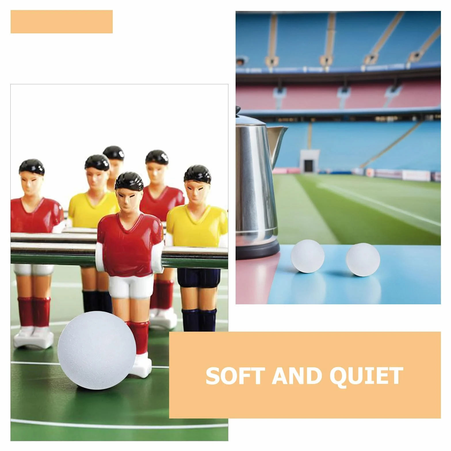 SUPVOX Set 8 Palline da Calcio Balilla 36 MM Bianche ABS Sostitutive per Gioco da Tavolo
