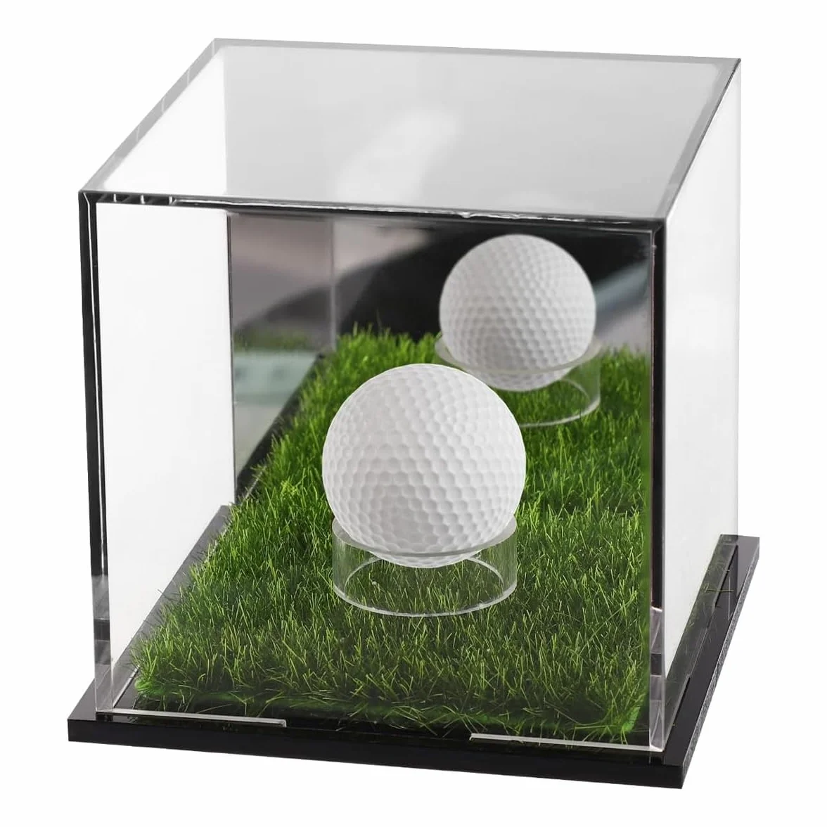 Espositore per palline da golf acrilico 12x12x11 cm singole quadrato