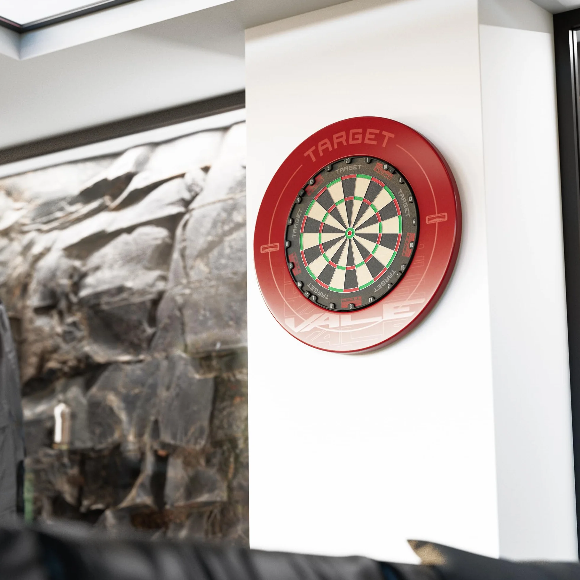 Target Darts TOR Bersaglio Punta in Acciaio Dart Board 360 Gradi LED Luce Ring Standard Competizione Thin Staple-less Wire