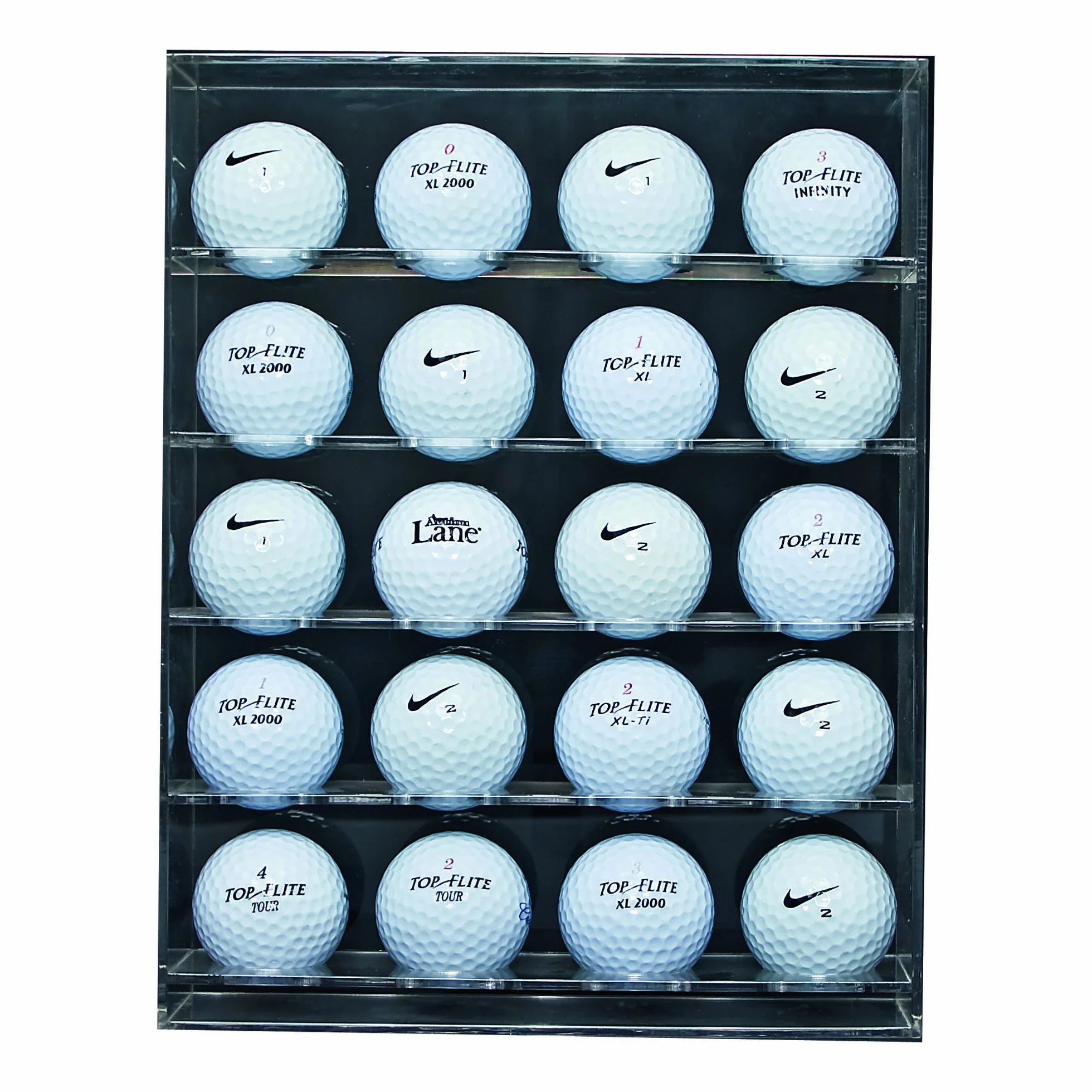 Longridge Espositore per palline da golf in perspex 20 palline trasparente