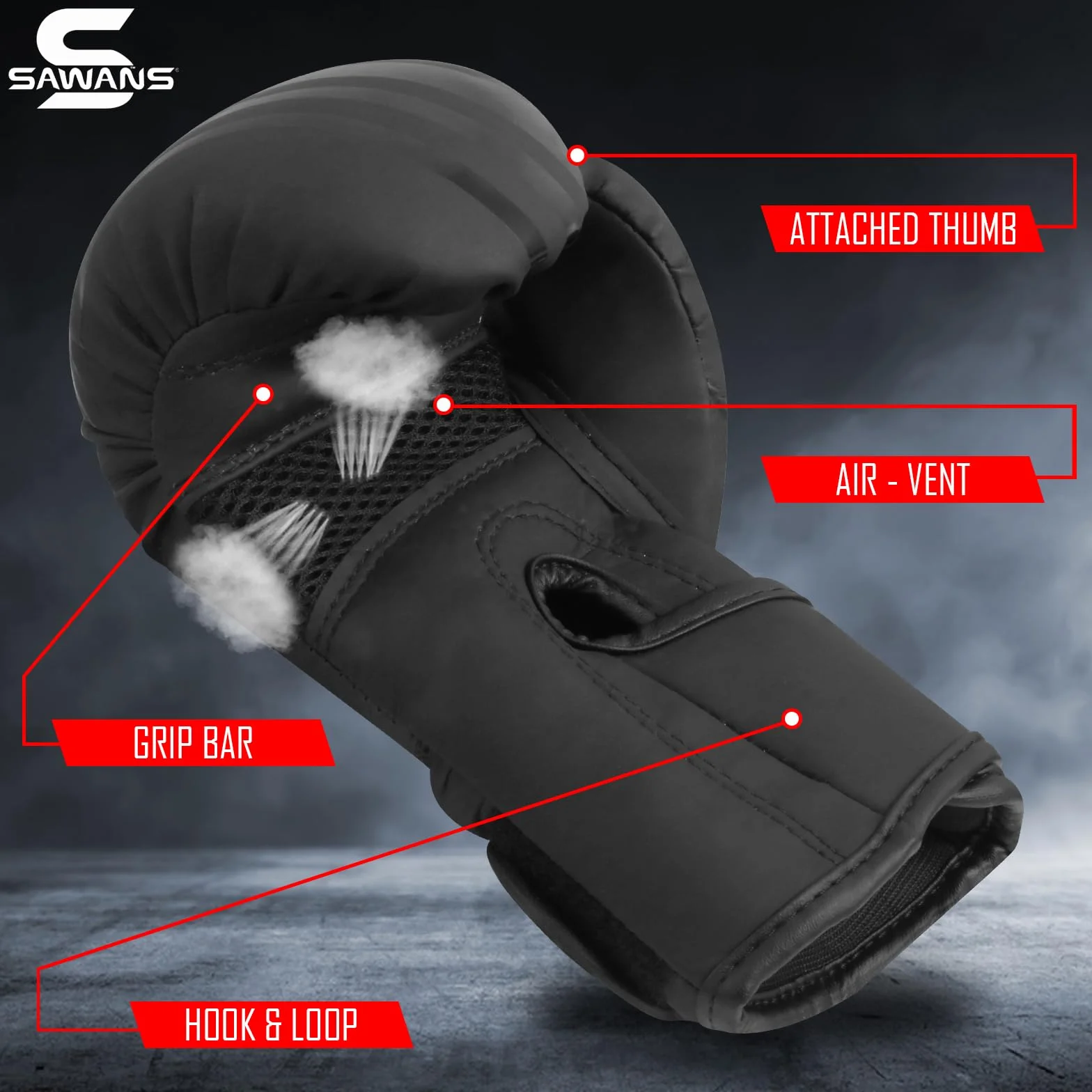 SAWANS Guantoni da Boxe per Bambini 2 Oz 4 6 Oz Sparring Kickboxing MMA