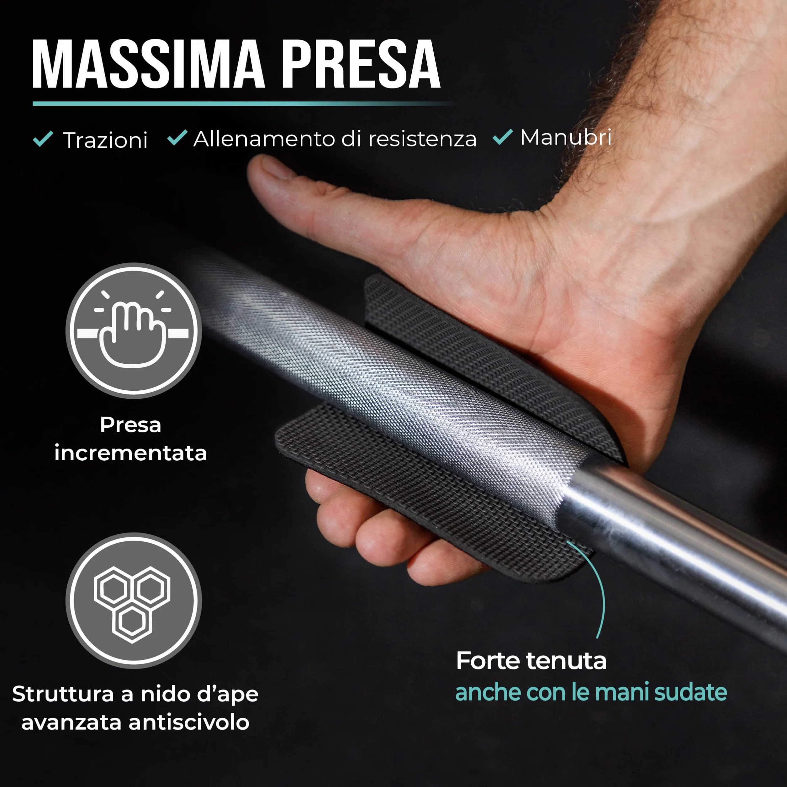 PULLUP & DIP Set di 4 cuscinetti in neoprene per trazioni, fitness e bodybuilding