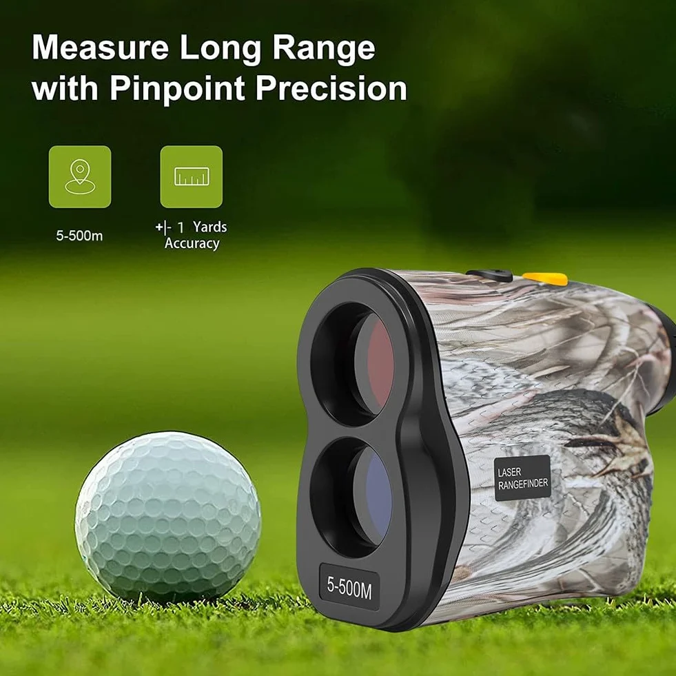 Telemetro da per golf da 500 m, telemetro da caccia 6X, telemetro digitale da per golf-monoculare per misurare la distanza e la caccia con l'arco