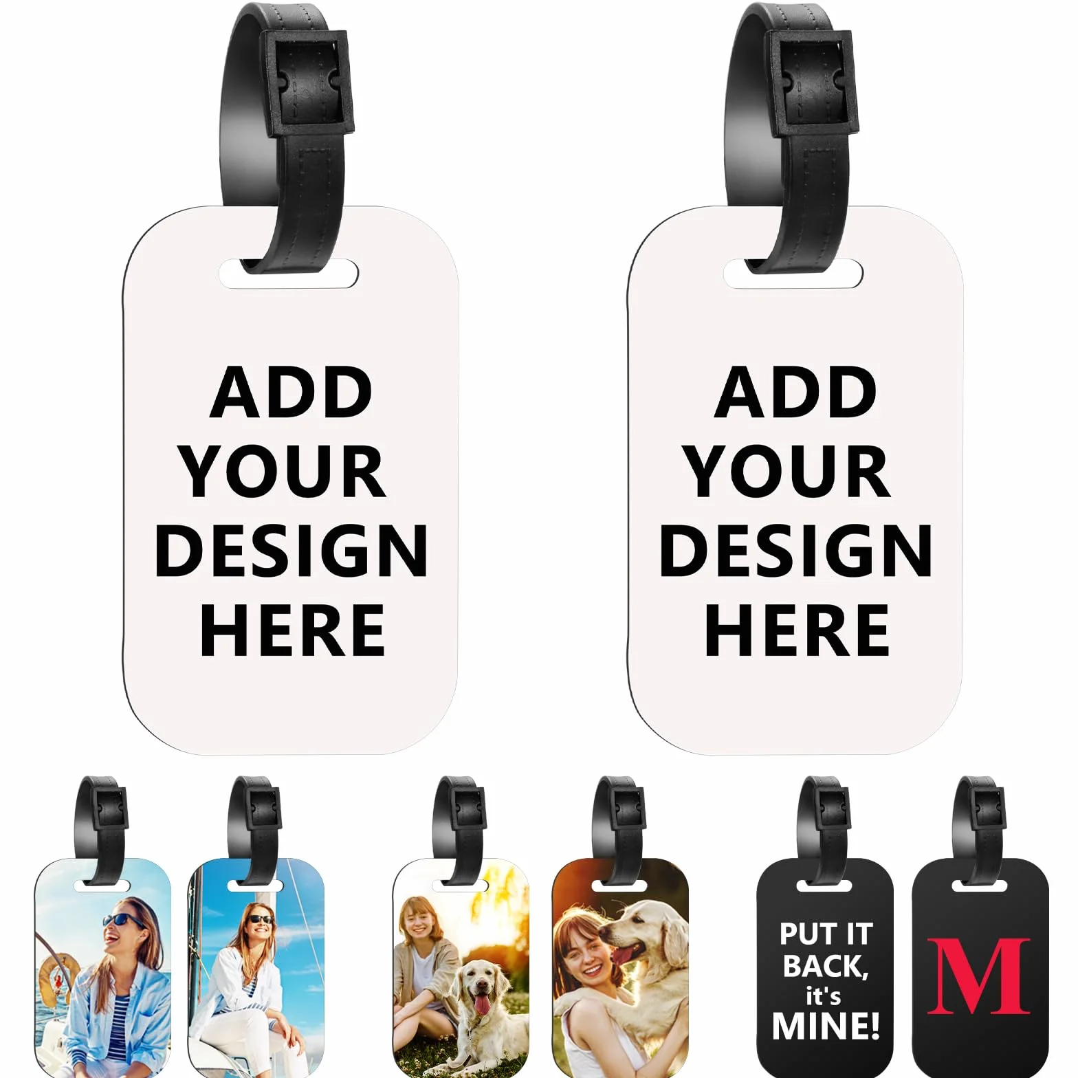 Etichette personalizzate per bagagli 1-150 confezioni con testo immagine foto logo