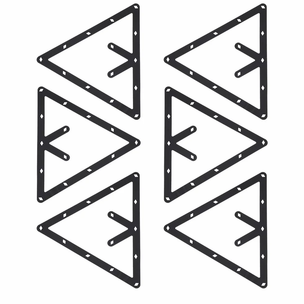 Magic Pool Rack Magnetic Triangle 6Pcs Set Billiard Ball Holder Black