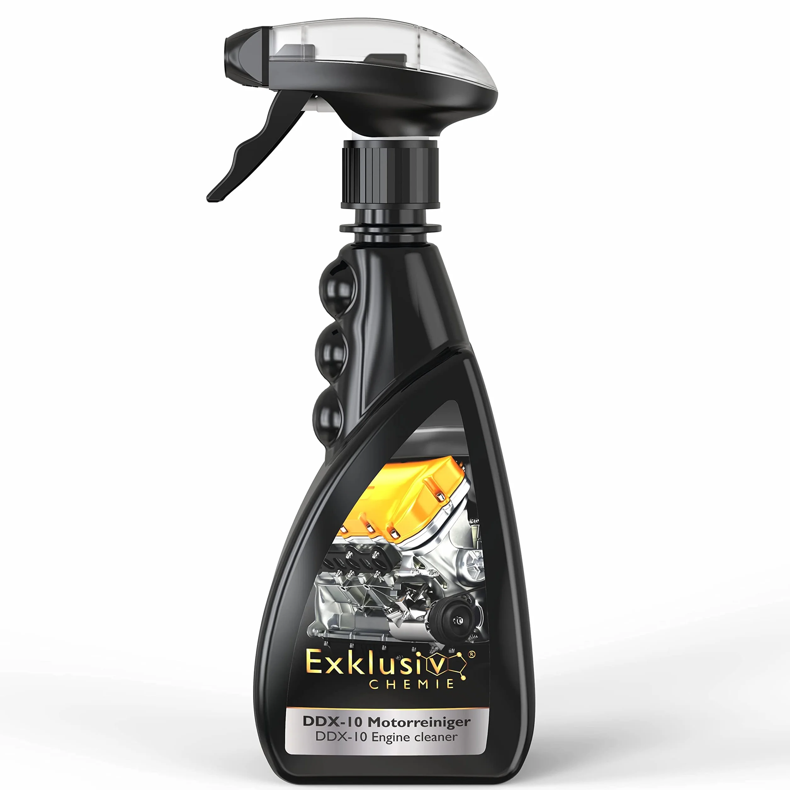 Exklusiv Chemie® detergente per motori | Dissolve sporco, olio, resina | Elimina il catrame | Pulitore a freddo motore | Pulitore motore | Detergente per parti | Sgrassante | 500 ml