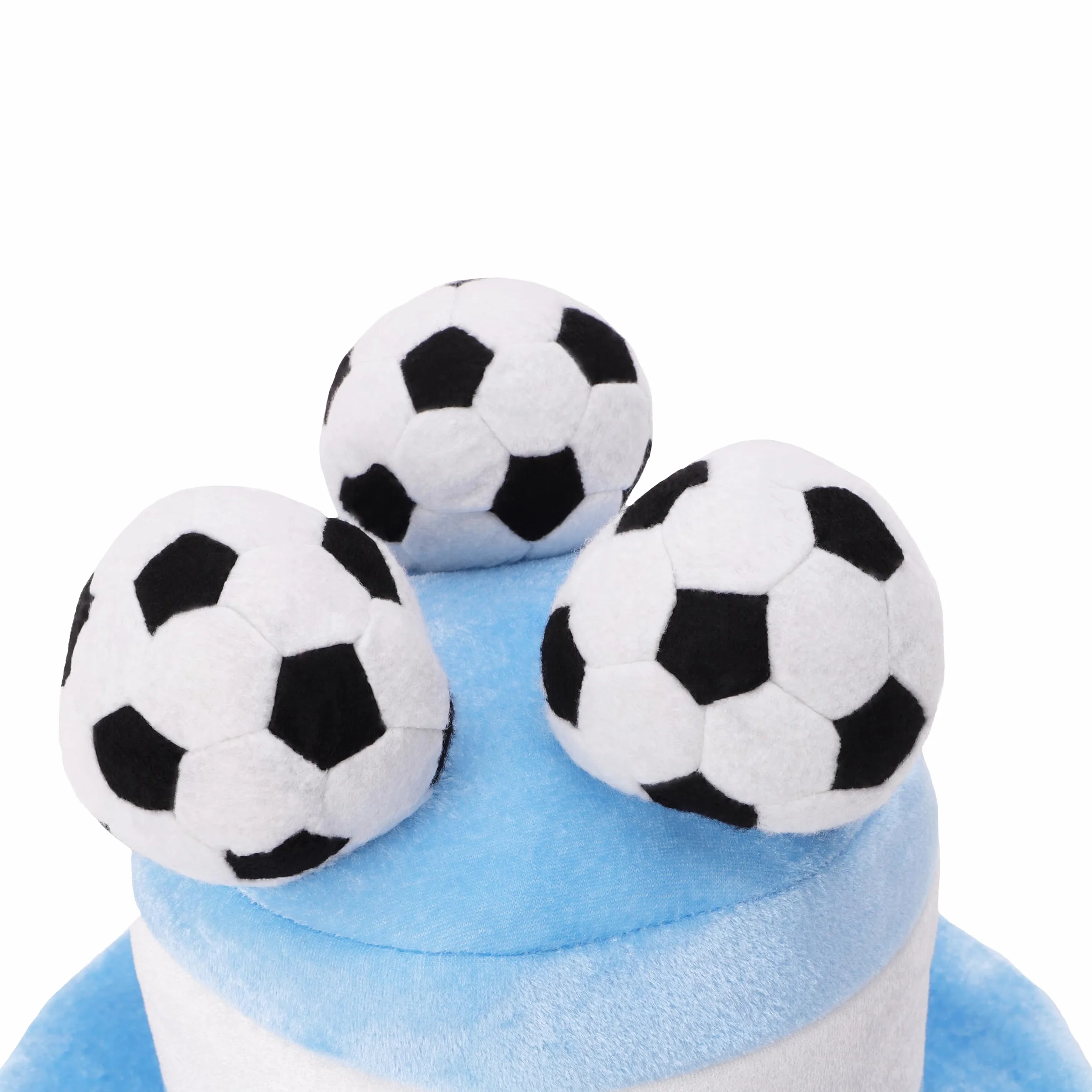 Toyland® Argentina Flag Football Fan Top Hat with 3D Footballs - World Cup & European Championships Party Costume - 10 Countries to Choose