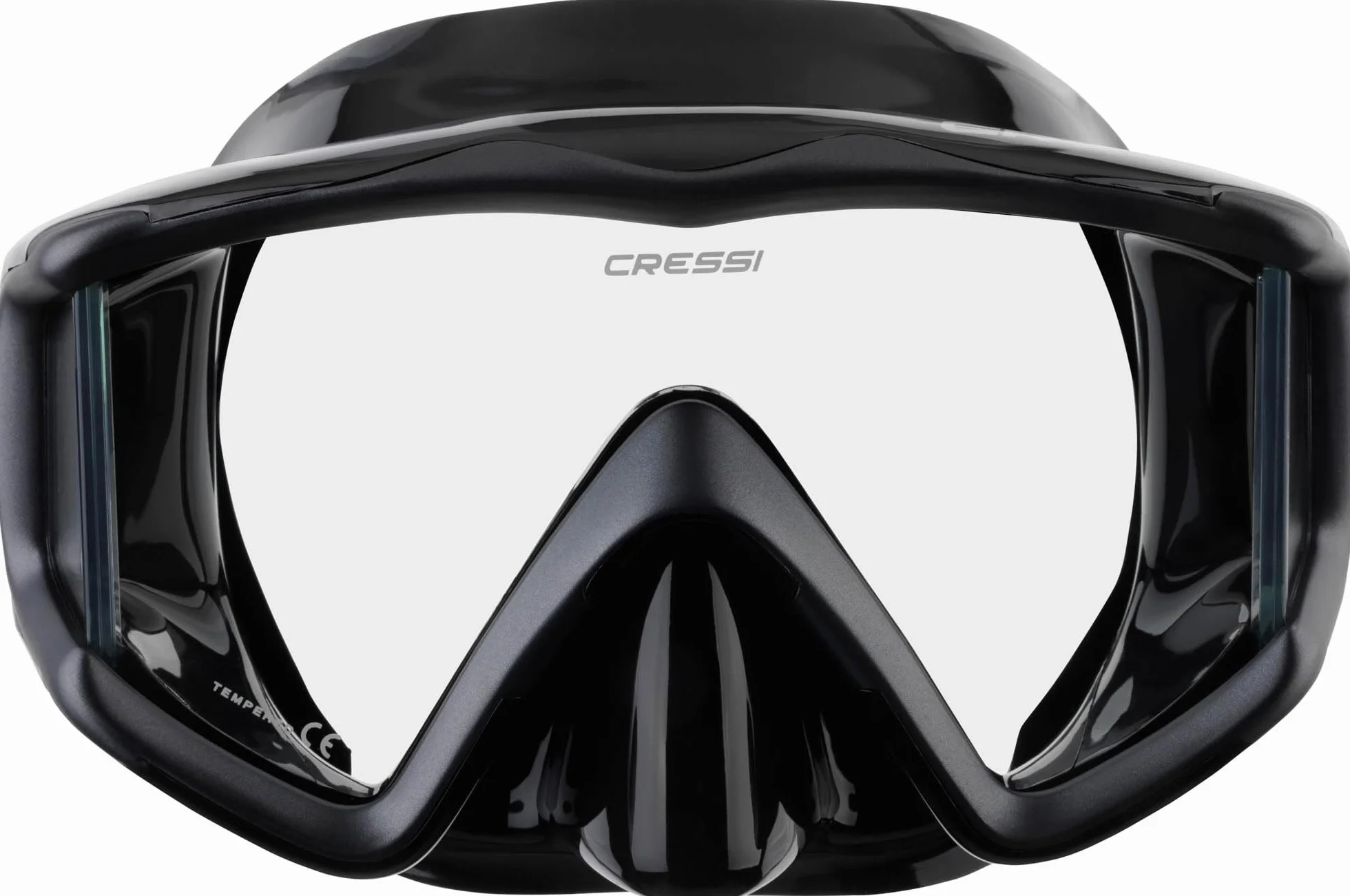 Cressi Liberty Triside Mask - Maschera Panoramica 3 Vetri per Immersioni, Apnea e Snorkeling, Taglia Unica