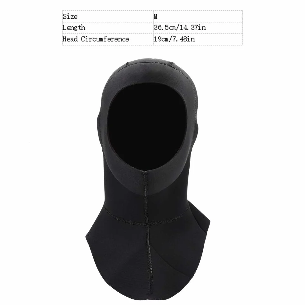 Cappuccio da Sub Neoprene 3 Mm Immersioni Subacquee Snorkeling Nuoto Uomini L