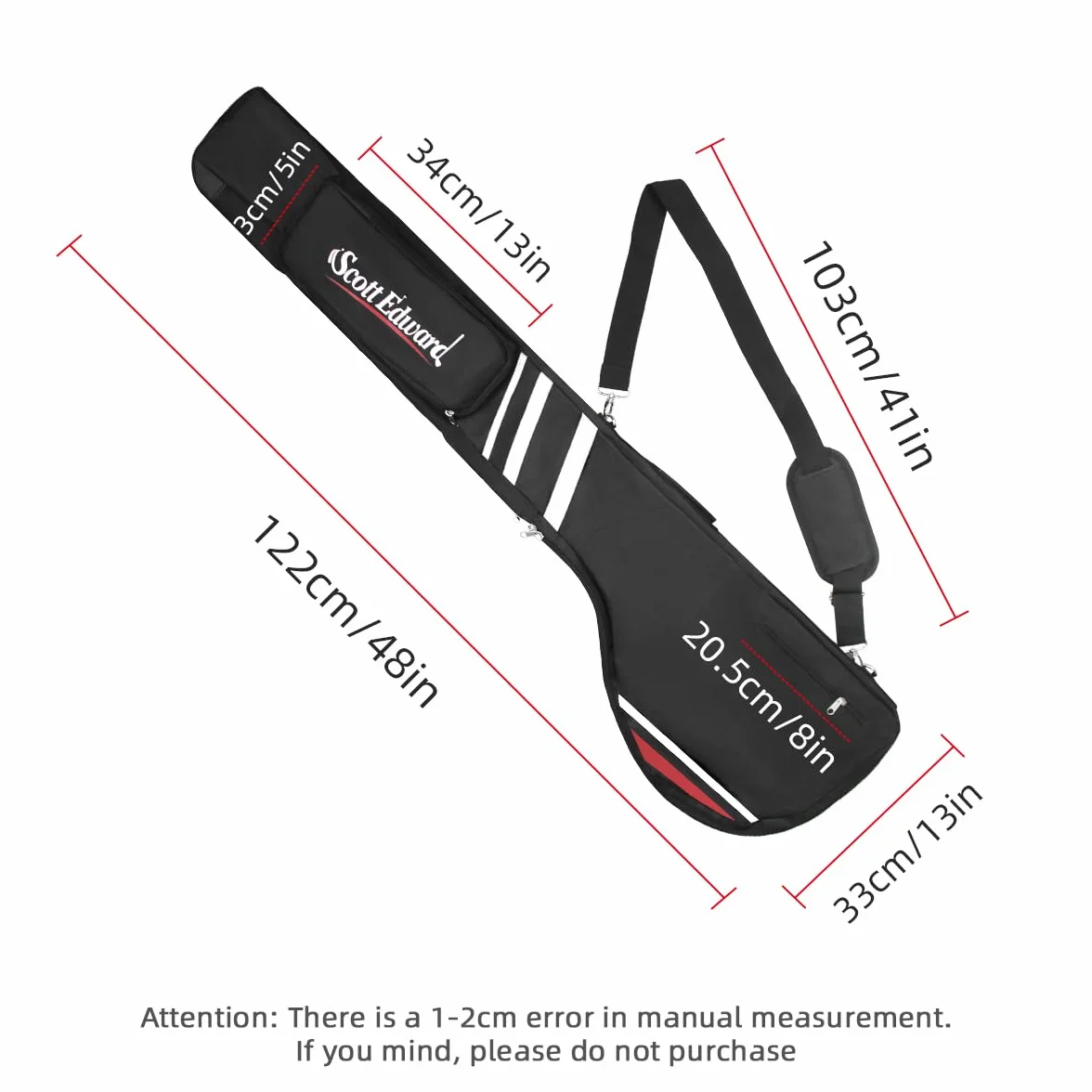 Borsa pieghevole per mazze da golf impermeabile portatile leggera 7-12 mazze