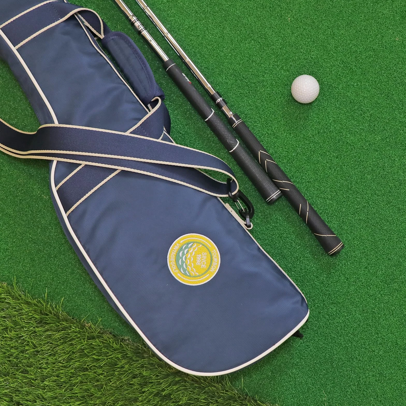 Tourbon Borsa da golf portatile in nylon pieghevole con tasca con cerniera