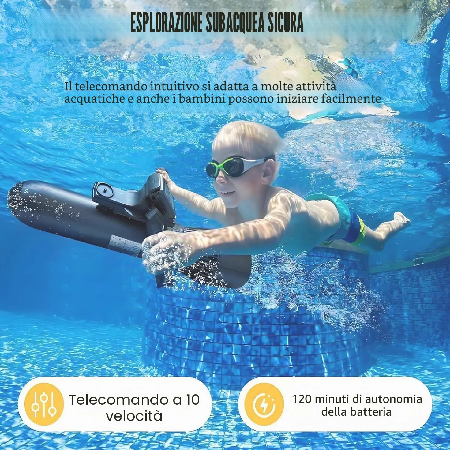 Motore per Paddle Board 500W Elica Brushless Batteria 10000mAh Telecomandato