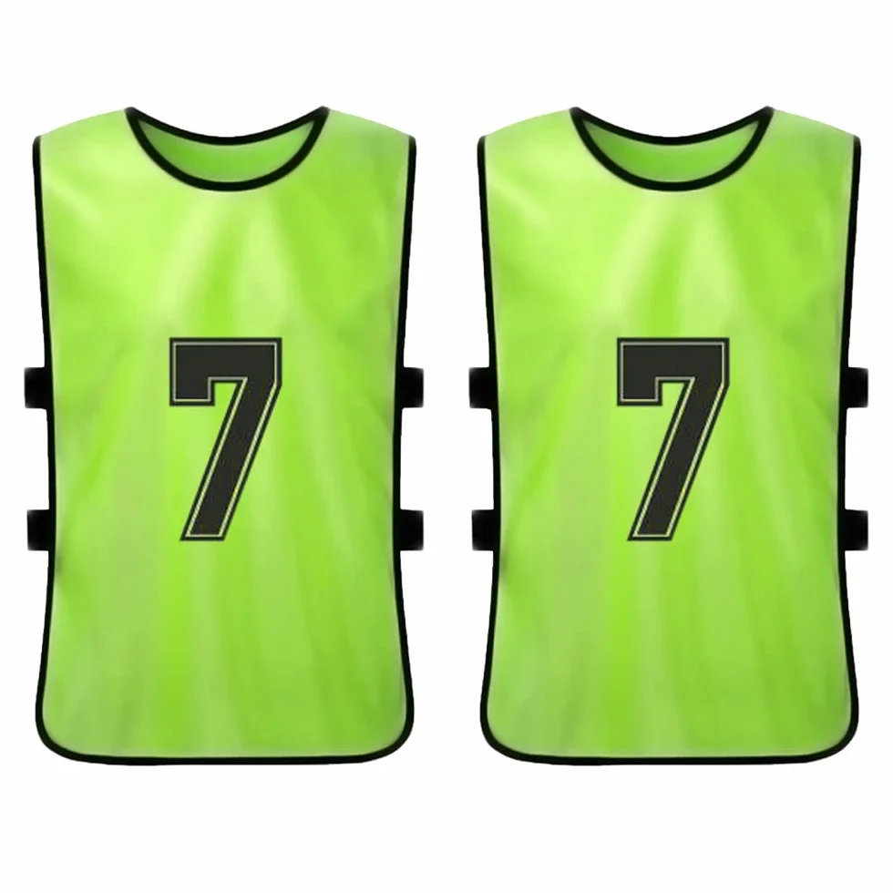 Maglie da Calcio Numerate 12 PCS Adulti Soccer Pinnies Quick Drying Training Gilet Sportivo