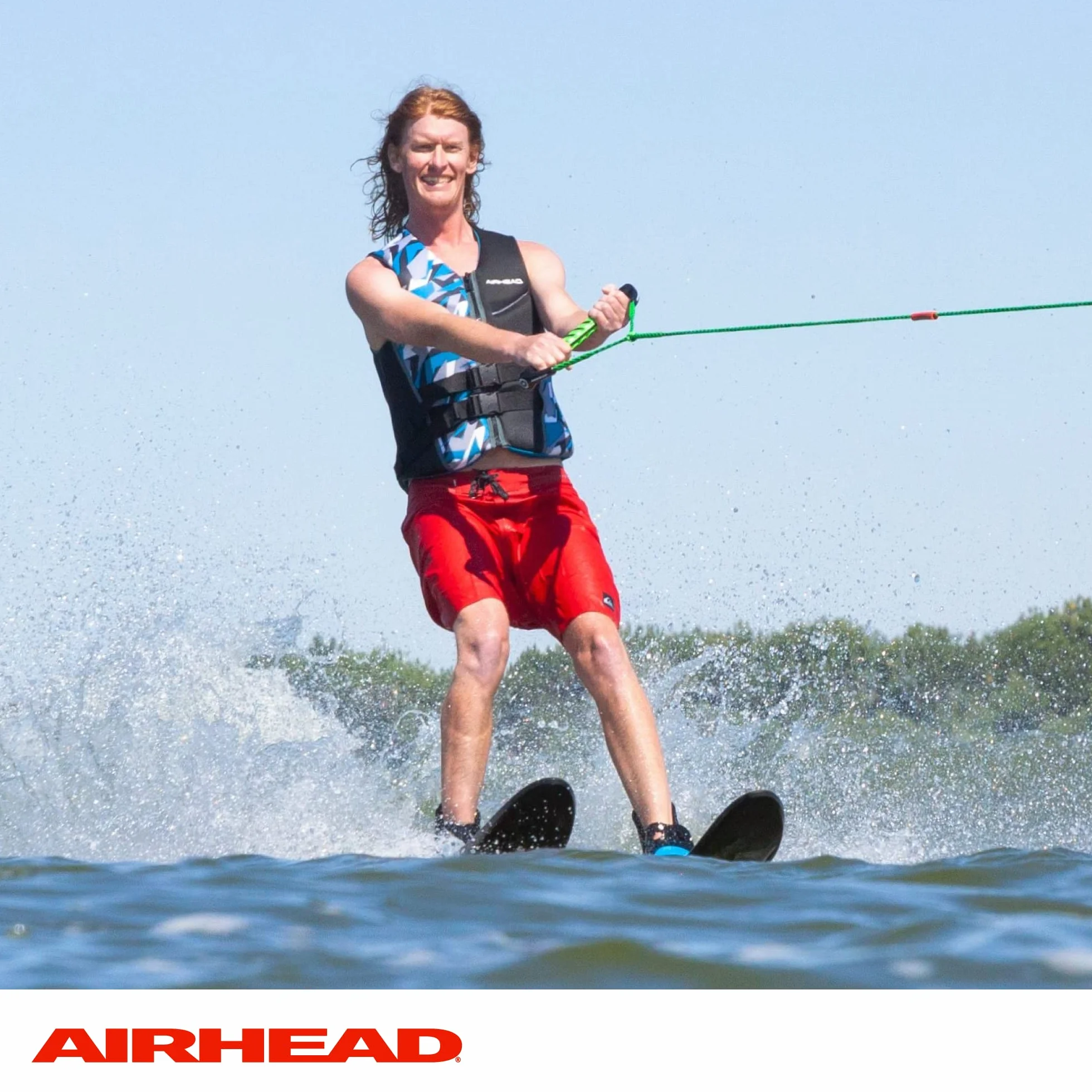 Airhead Kwik Tek AHSR-9 Corda Sport Acquatici 1 Pezzo Verde Nero 900"