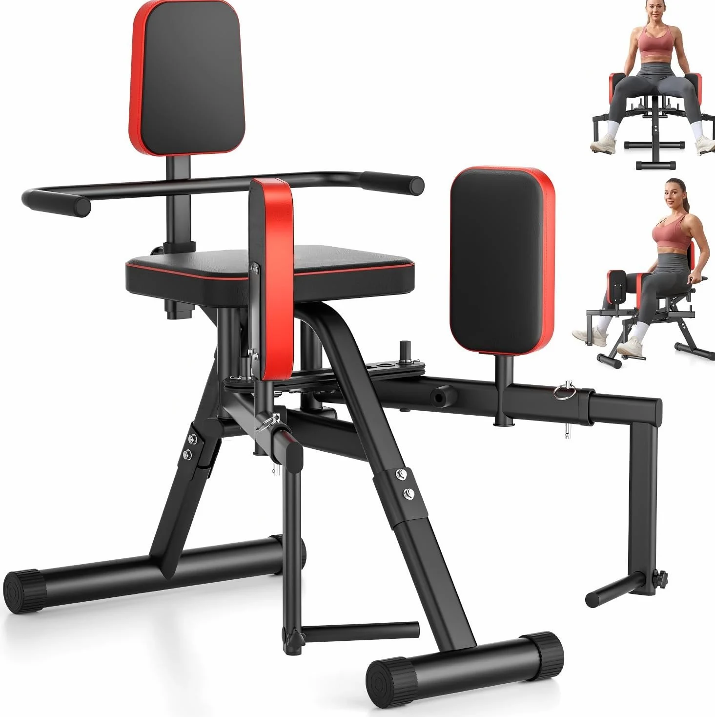 Macchina 2 In 1 Per Adduttori E Abduttori Dell'anca, , Attrezzo Per I Glutei E Allenamento Delle Cosce Con 12 Livelli Di Resistenza