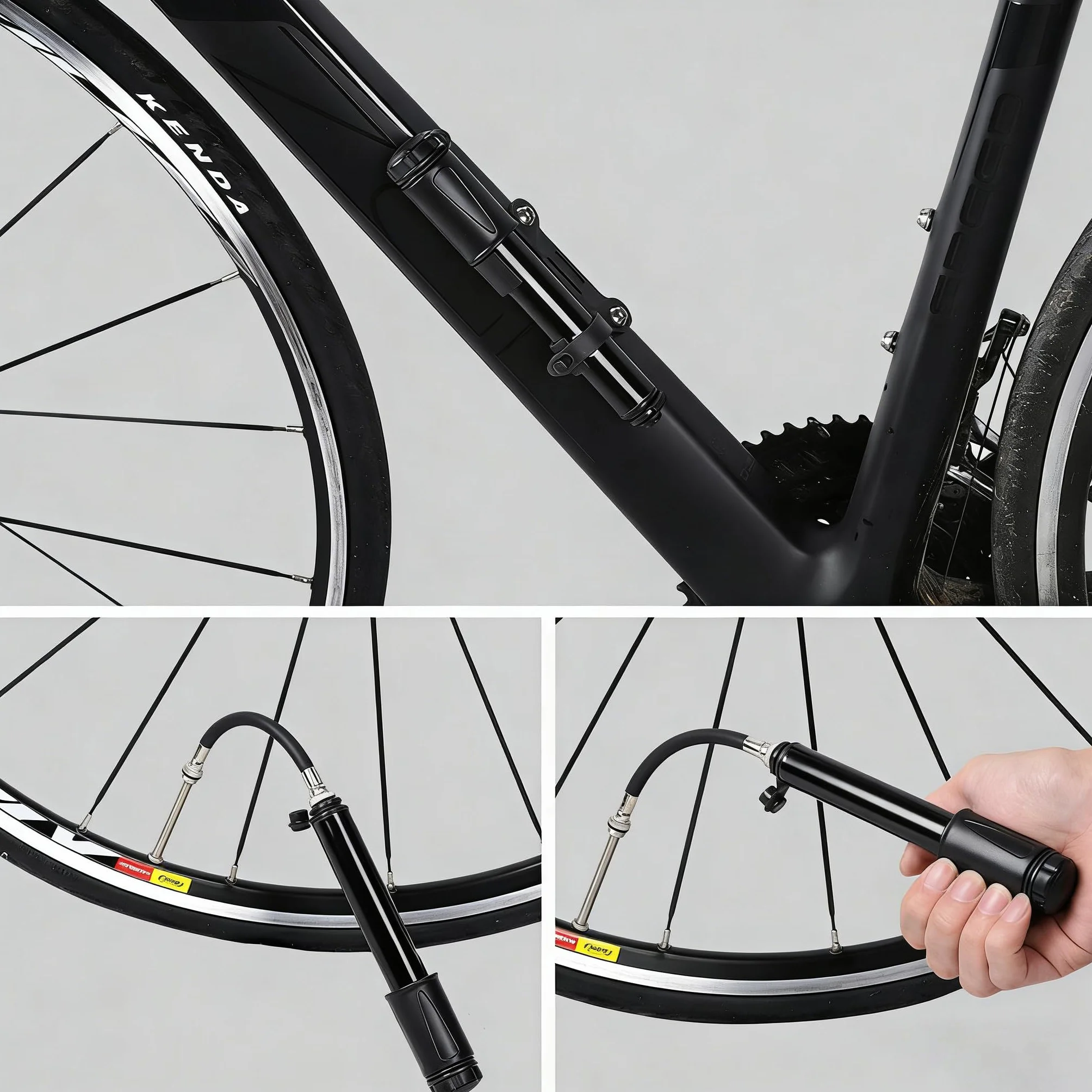 Mini pompa per bicicletta LEBEXY con valvole Presta e Schrader, portatile ad alta pressione 100 PSI
