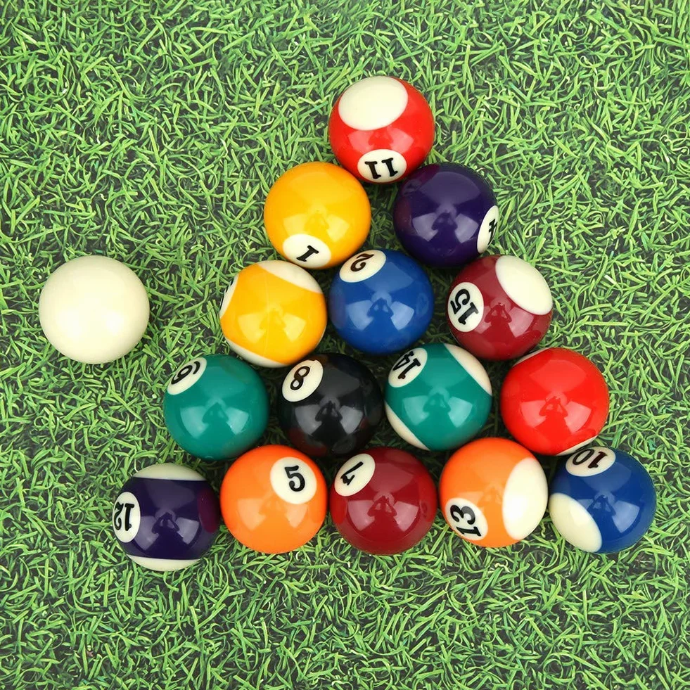 Set Completo di Palle da Biliardo 38mm Mini Palla da Biliardo 16 Pezzi Portatile