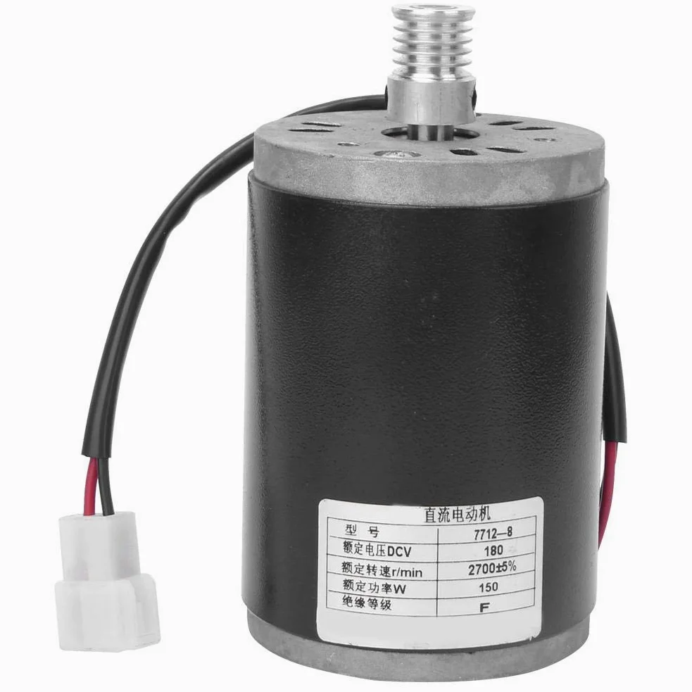 MAGT Motore Elettrico, 7712-8 220V 150W Motore Spazzola in Lega di Alluminio a Magneti Permanenti Motorino Spazzolato per Scooter Elettrico Controller Motore