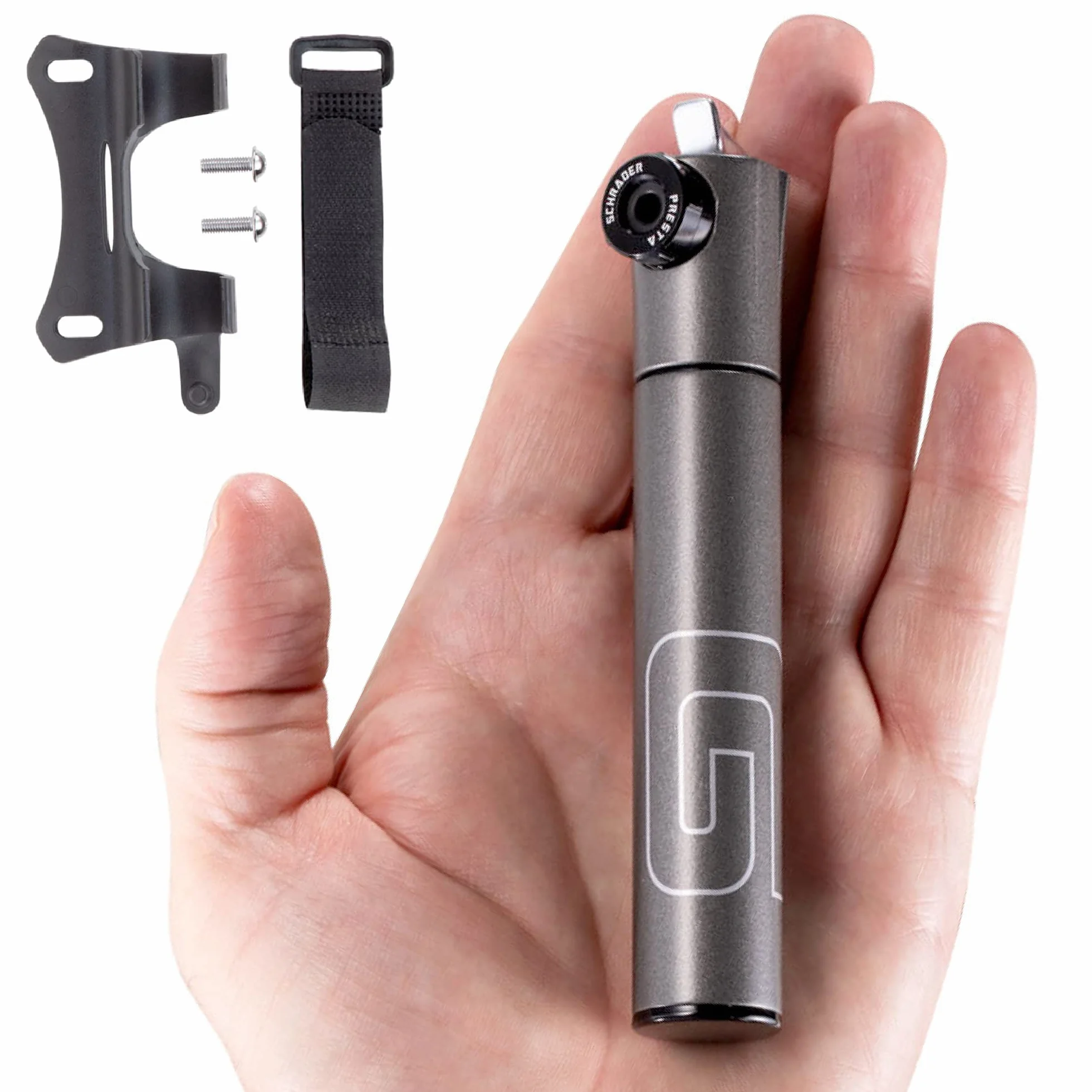 GIYO Pompa per Pneumatici Bici 80 PSI Telescopico All Metal CNC Portatile Mini Pompa Valvola Schrader Presta MTB