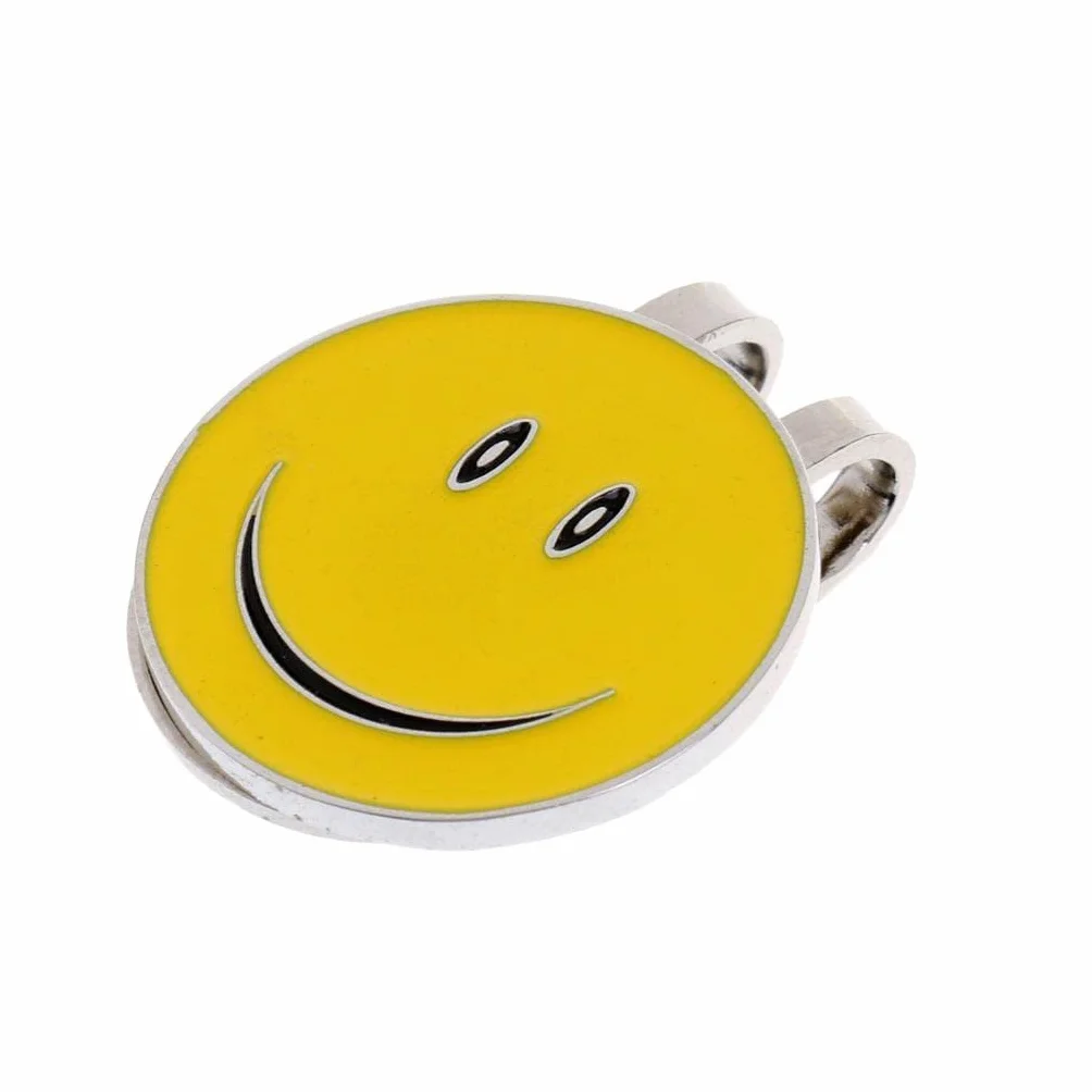 Zalati Clip per Cappello Magnetico Rimovibile per Pallina da Golf Accessori Faccina Sorridente