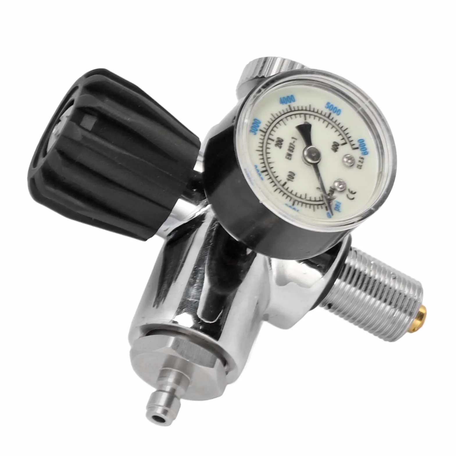 Srliya Preciso 6000psi 400Bar Scuba Tank Pressure Gauge Misuratore Luminoso a Doppia Scala per gli Appassionati di Immersioni Acciaio Inossidabile M18x1.5