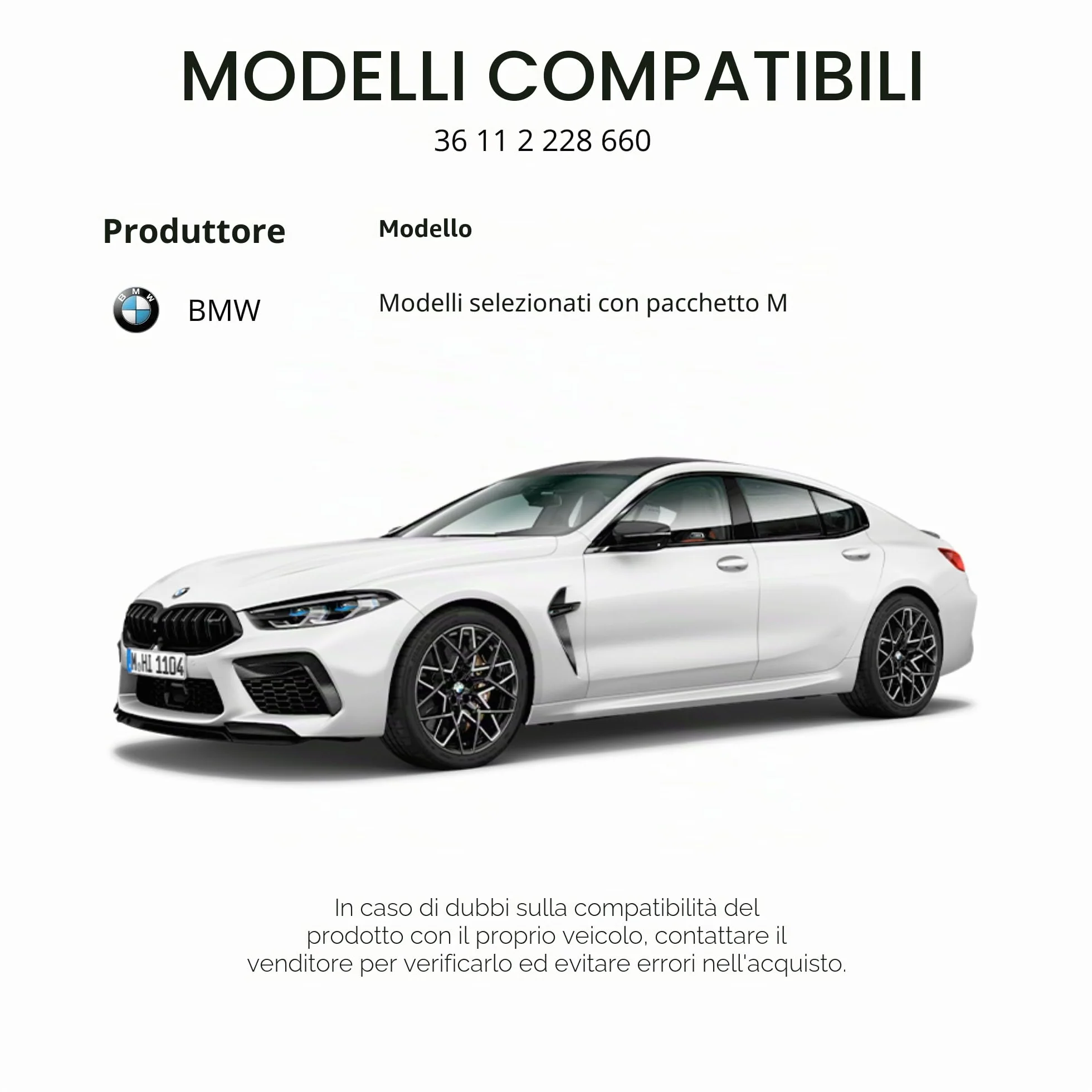 BMW Stemma Originale Serie M 36112228660 Multicolore