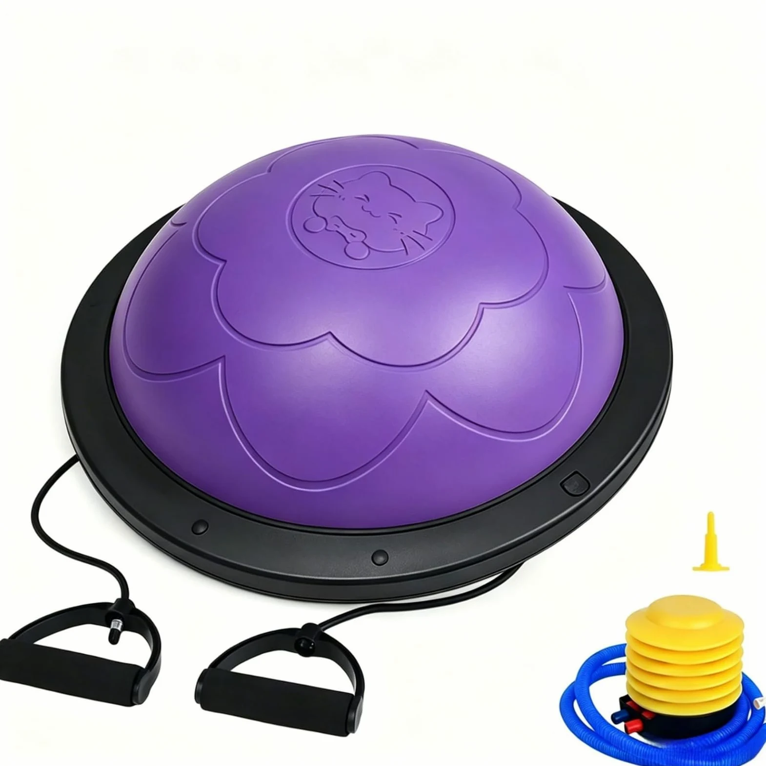 Baoblaze Children Balance Ball Mezza Sfera Equilibrio Palla Fitness Dome con Corde Elastico Superficie Antiscivolo in Adatta per Allenamento Domestico
