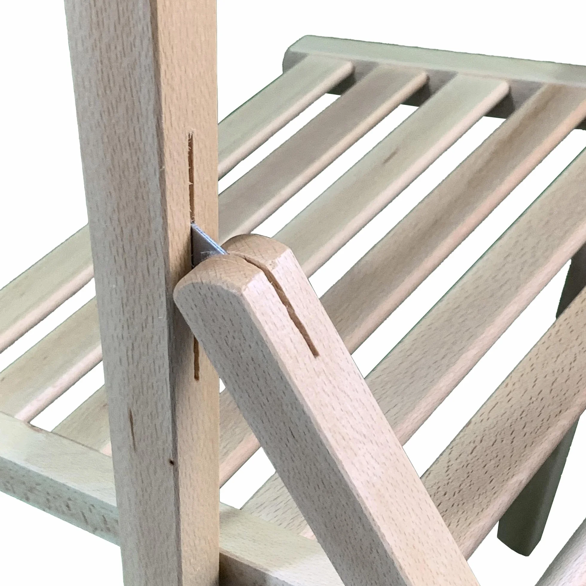 Sicignano Set 2 Sedie Pieghevoli in Legno di Faggio Noce 43x49x79h cm Made in Italy