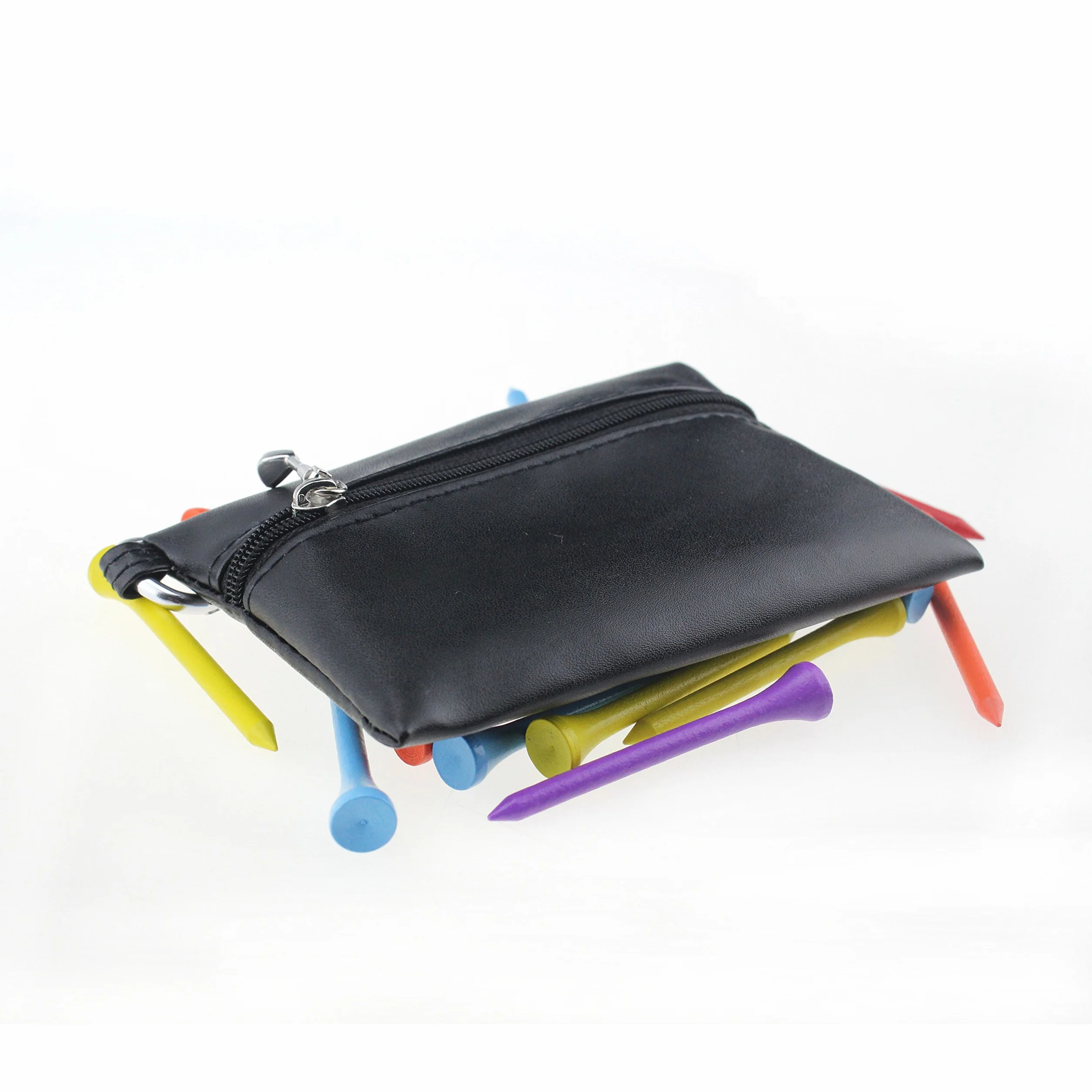 Crestgtolf PU Golf Tee Pouch Bag 10 pz