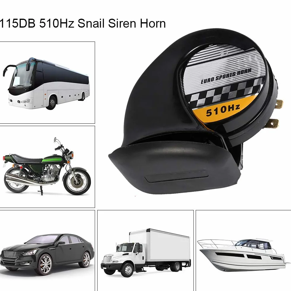 Snail Siren Horn Speaker Impermeabile 12V 510 Hz Universale per Moto