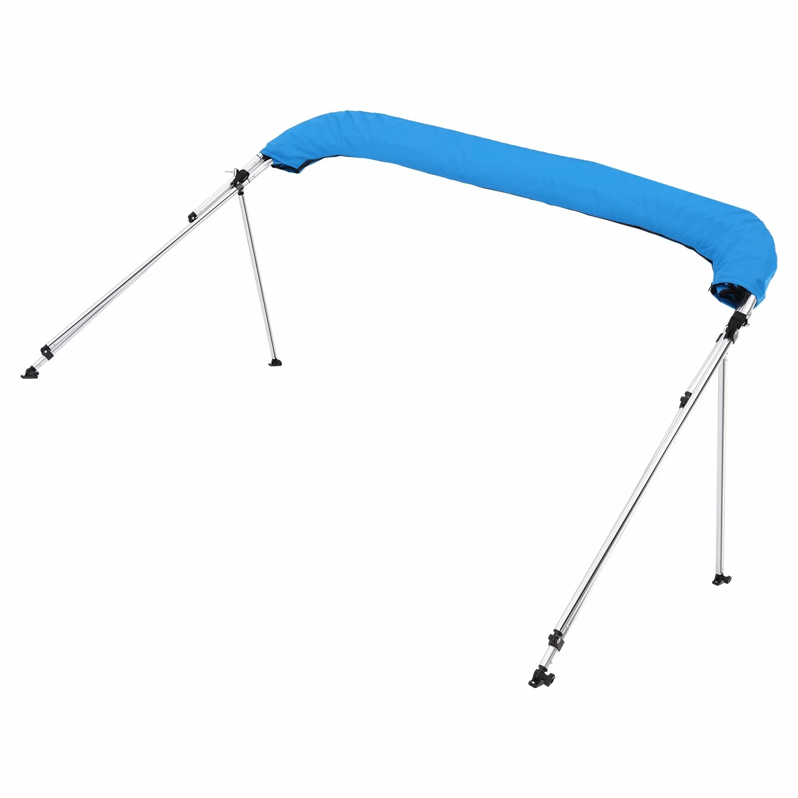 VEVOR Tendalino per Barca a 3 Archi, Poliestere 600D, Telaio in Lega di Alluminio, Impermeabile, Parasole, Larghezza 137-152 cm, Blu Pacifico