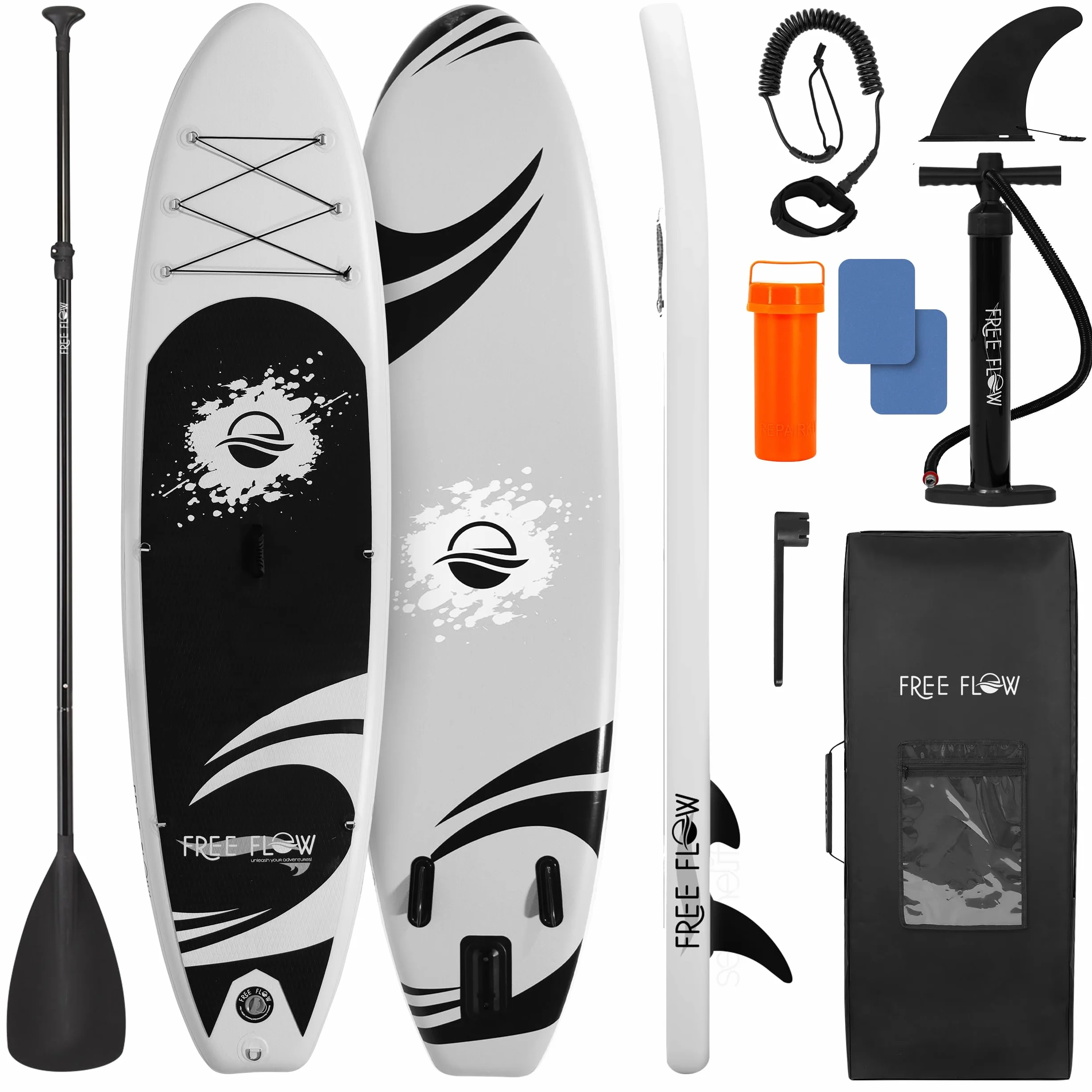 SereneLife Stand up Paddle Board Gonfiabile - Pagaia SUP Antiscivolo, Pompa, Cordino di Sicurezza e Accessori Giovani
