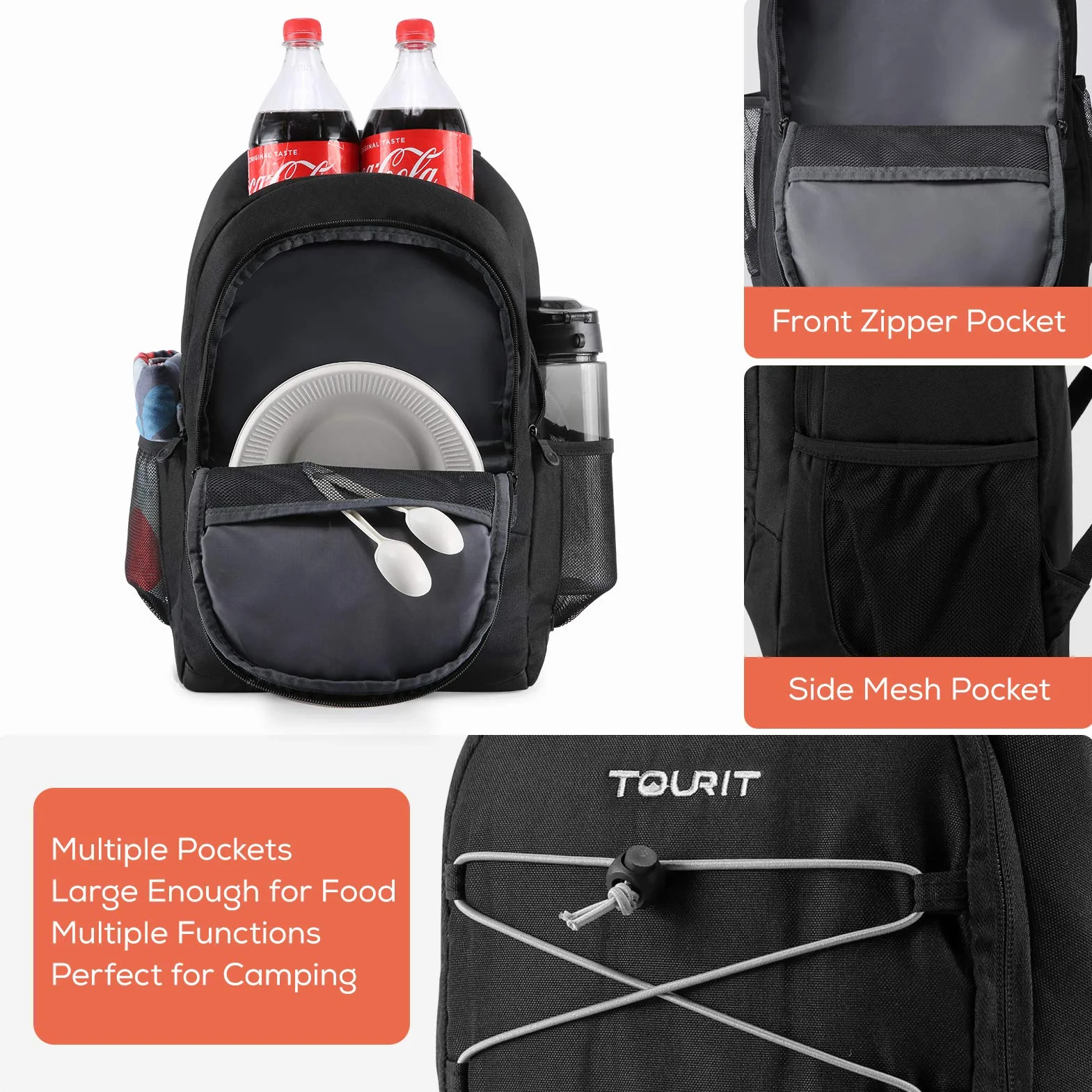 TOURIT Borsa Frigo Isoterma 25L 28 lattine Campeggio Picnic