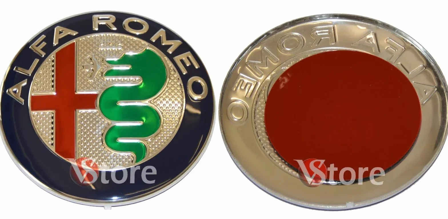 Stemma Alfa Romeo 74mm Emblema Metallo Cofano Anteriore Posteriore Zielony