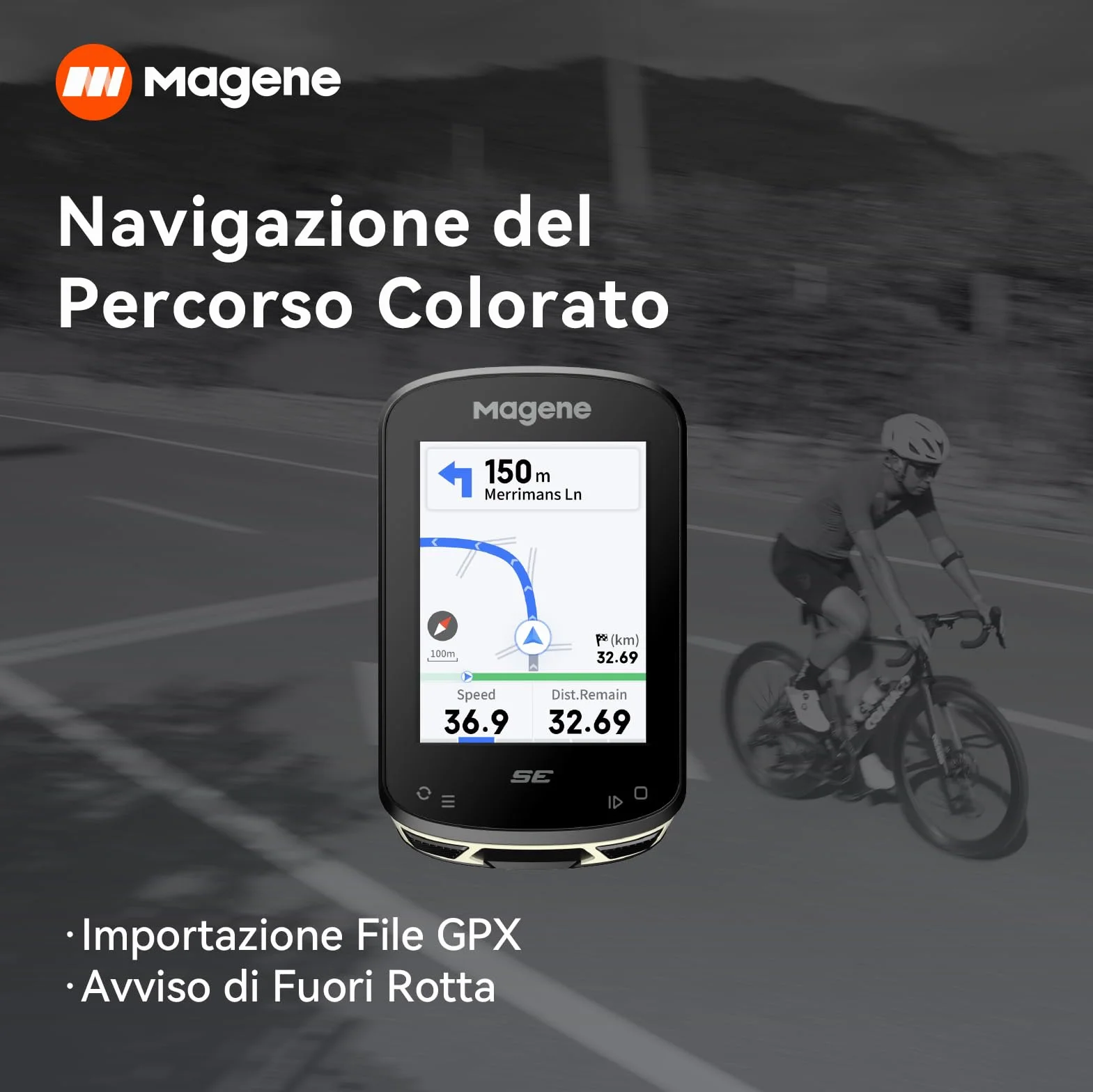Magene C506SE GPS Ciclocomputer 2,4" a Colori Navigazione Pista Impermeabile Bluetooth WiFi
