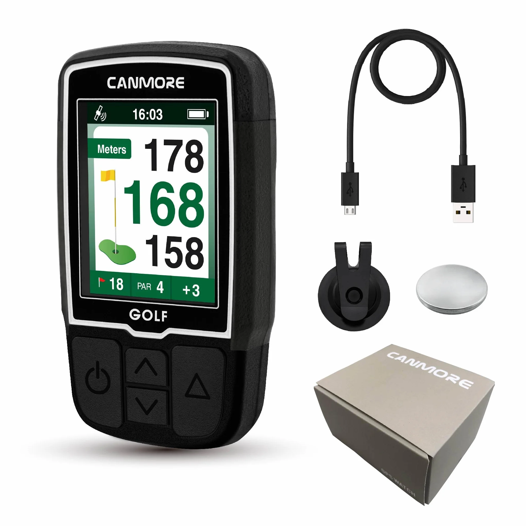 CANMORE HG200 PRO GPS portatile per golf, 41.000 campi precaricati, nero