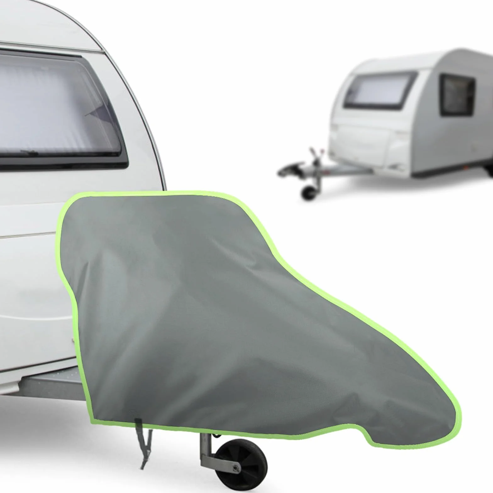 URAQT Traino Coperture per Rimorchi, Copertura Gancio Traino con Finiture Riflettenti, 94*65CM Universale Copertura Roulotte Impermeabile Protezione Solare Antipolvere per Roulotte, Camper, Rimorchi