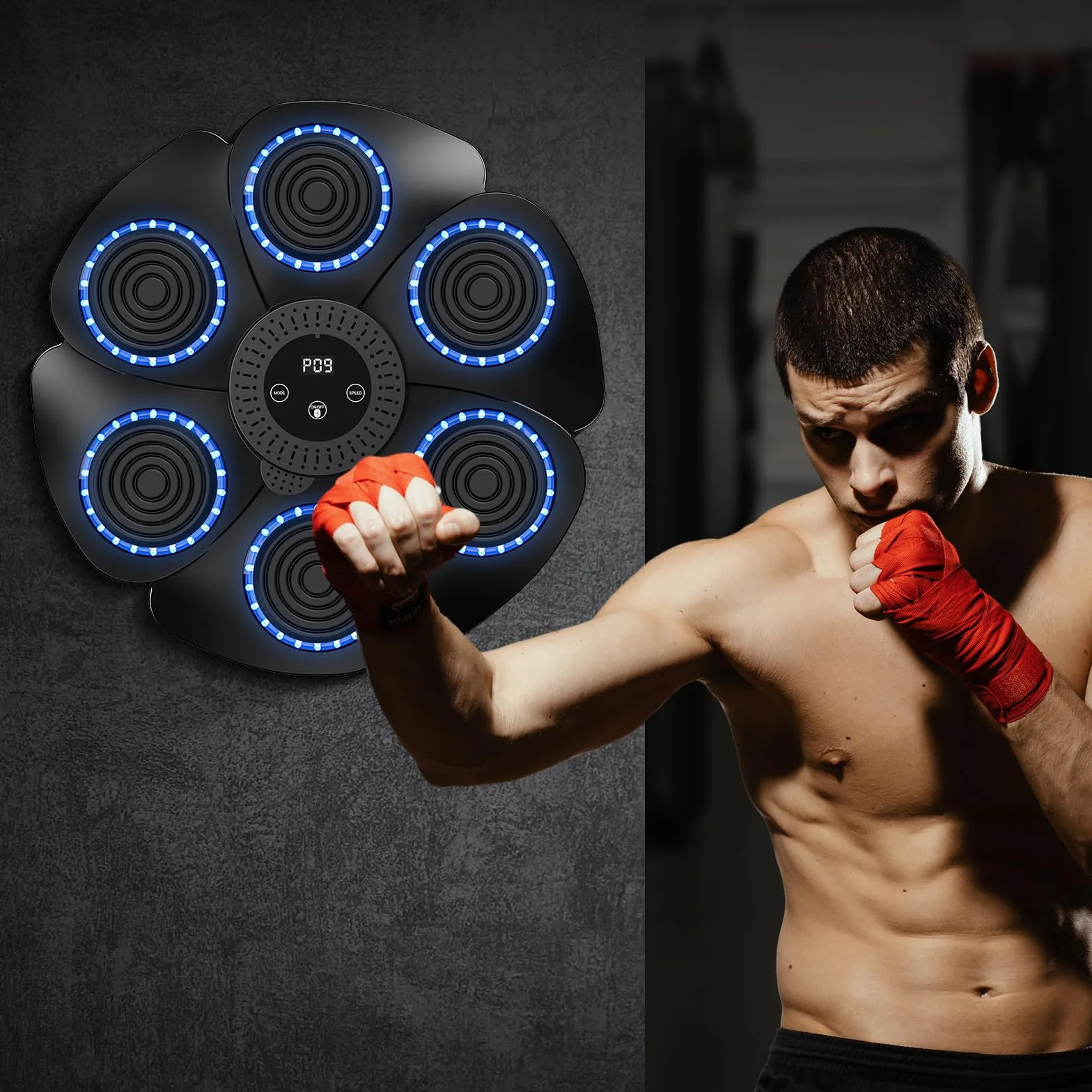2025 9 Velocità Macchina Di Boxe Musica Bluetooth Intelligente, Music Boxing Machine, Boxing Training A Parete per Allenamento, per Bambini Adulti
