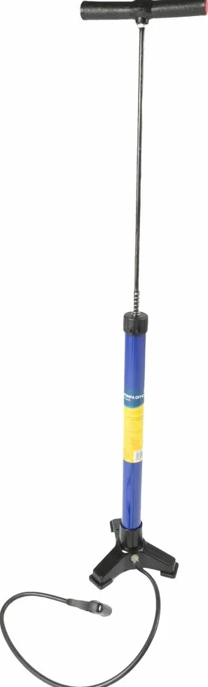 Pompa Officina A 3 Piedi Blu Bici Metallo Compatibile Valvole Presta Schrader Dunlop
