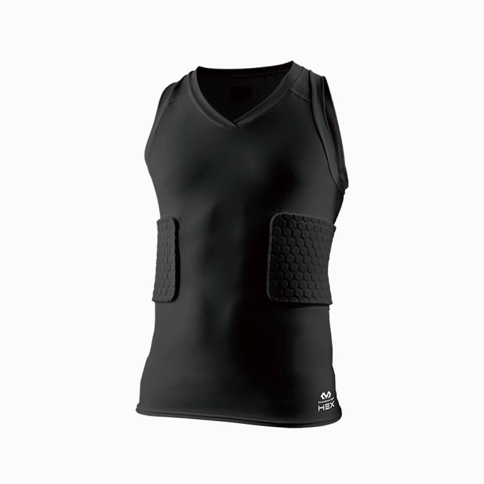Mcdavid Canottiera Imbottita con 3 Cuscinetti. Hex Pads Maglia a Compressione per Pallacanestro, Calcio, Lacrosse e Altro Ancora. Protegge Le Costole e la Colonna vertebrale