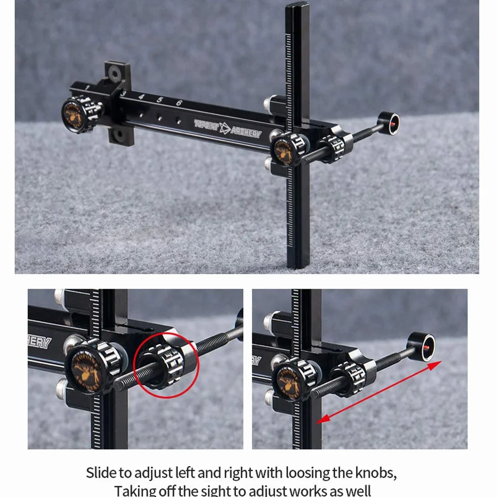 SHARROW Bow Sight 1 Pin Aluminium Alloy Sight for Recurve Bow Archery Accessories