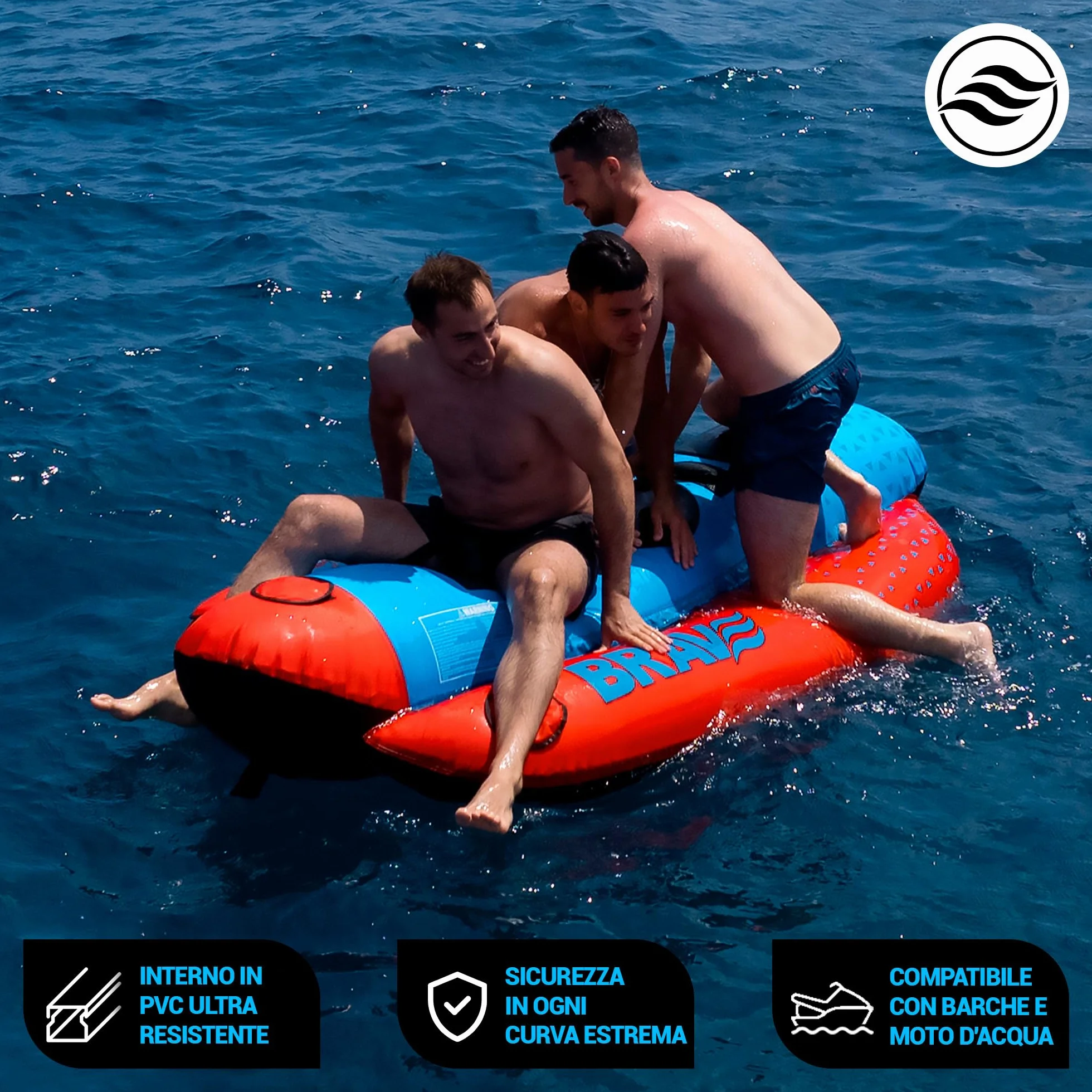 Galleggiante da Traino Gonfiabile per Sport Acquatici - Tubi Trainabili - Ciambella Trainabile Barca