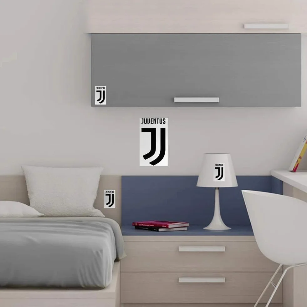Imagicom VD Juventus Wall Sticker Logo 1 Sheet A4 Bianco Nero